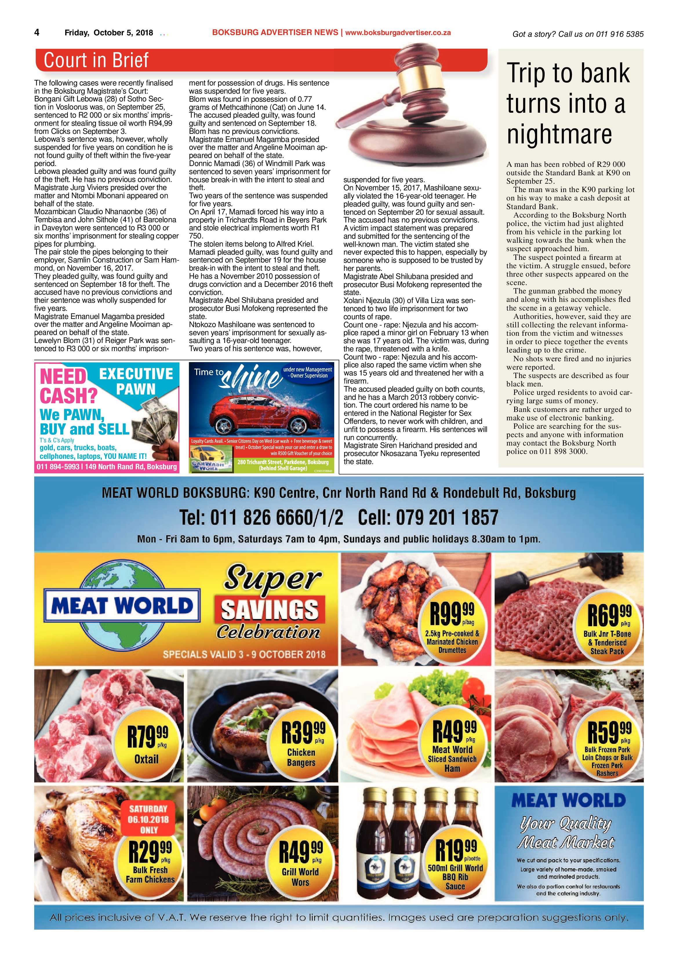 Boksburg Advertiser 02 October 2018 page 4