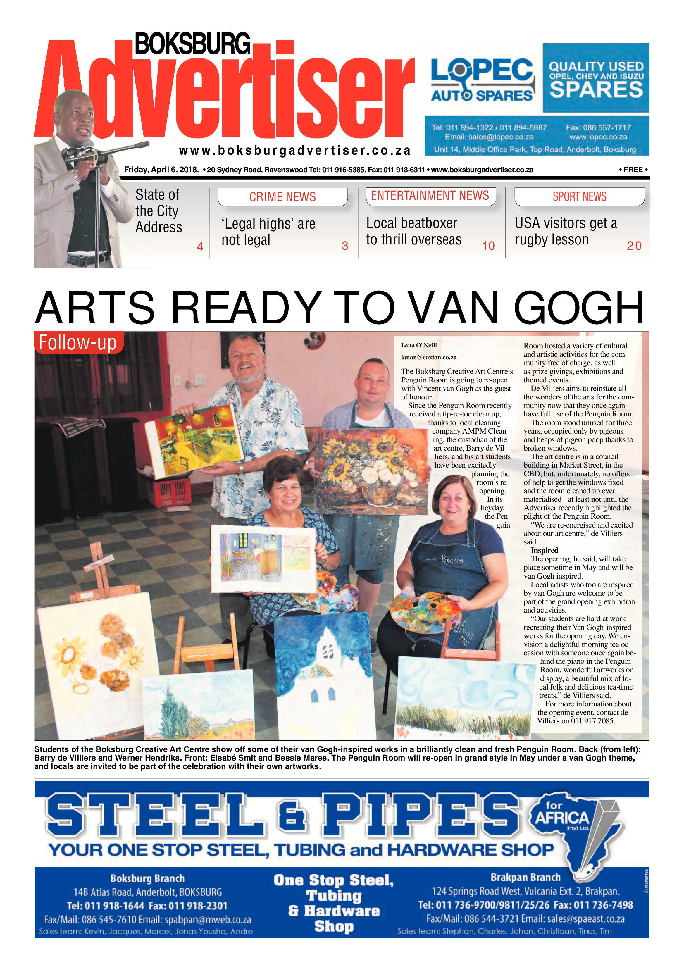 Boksburg Advertiser 03 April 2018 page 1