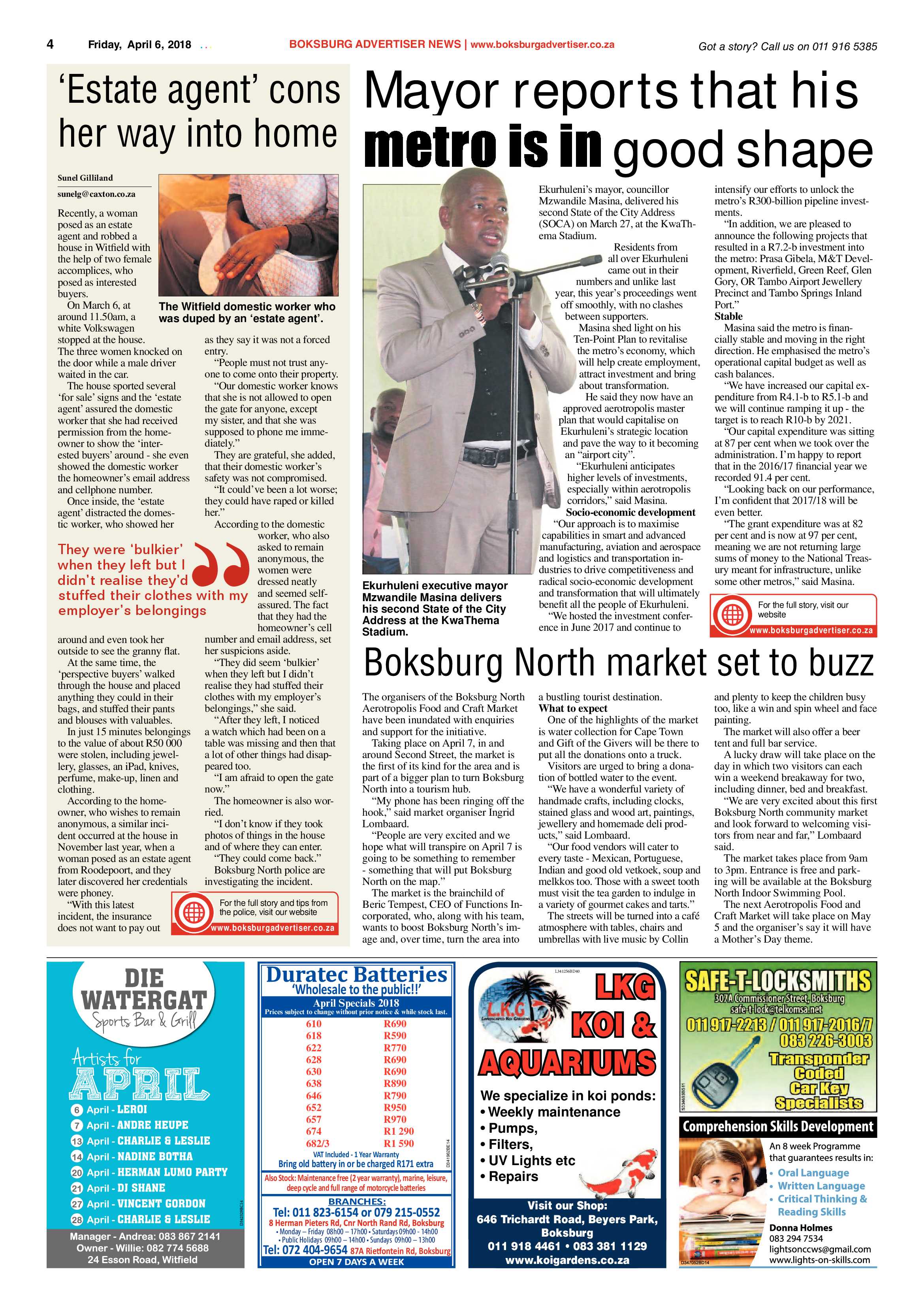 Boksburg Advertiser 03 April 2018 page 4