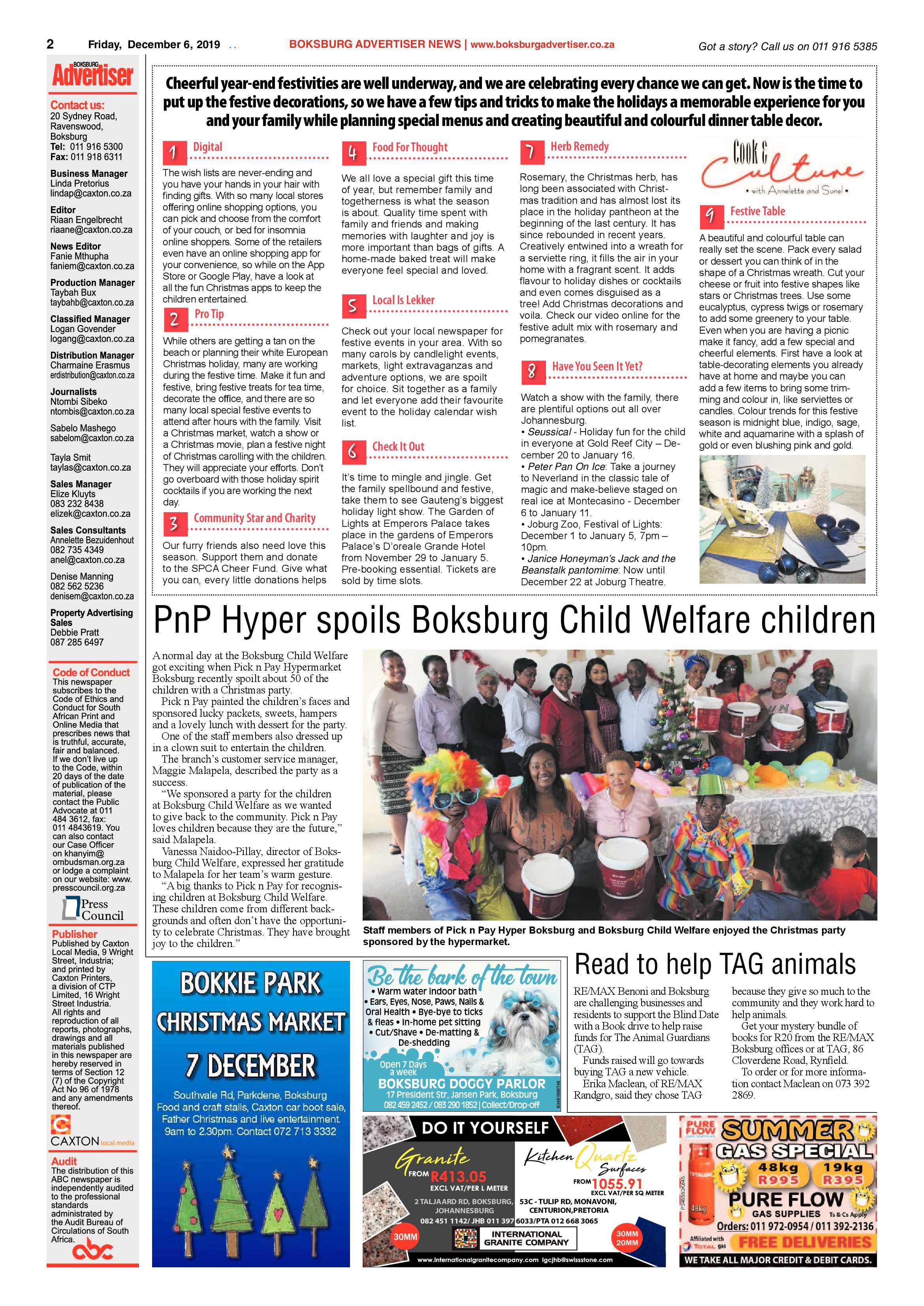 Boksburg Advertiser 03 December 2019 page 2