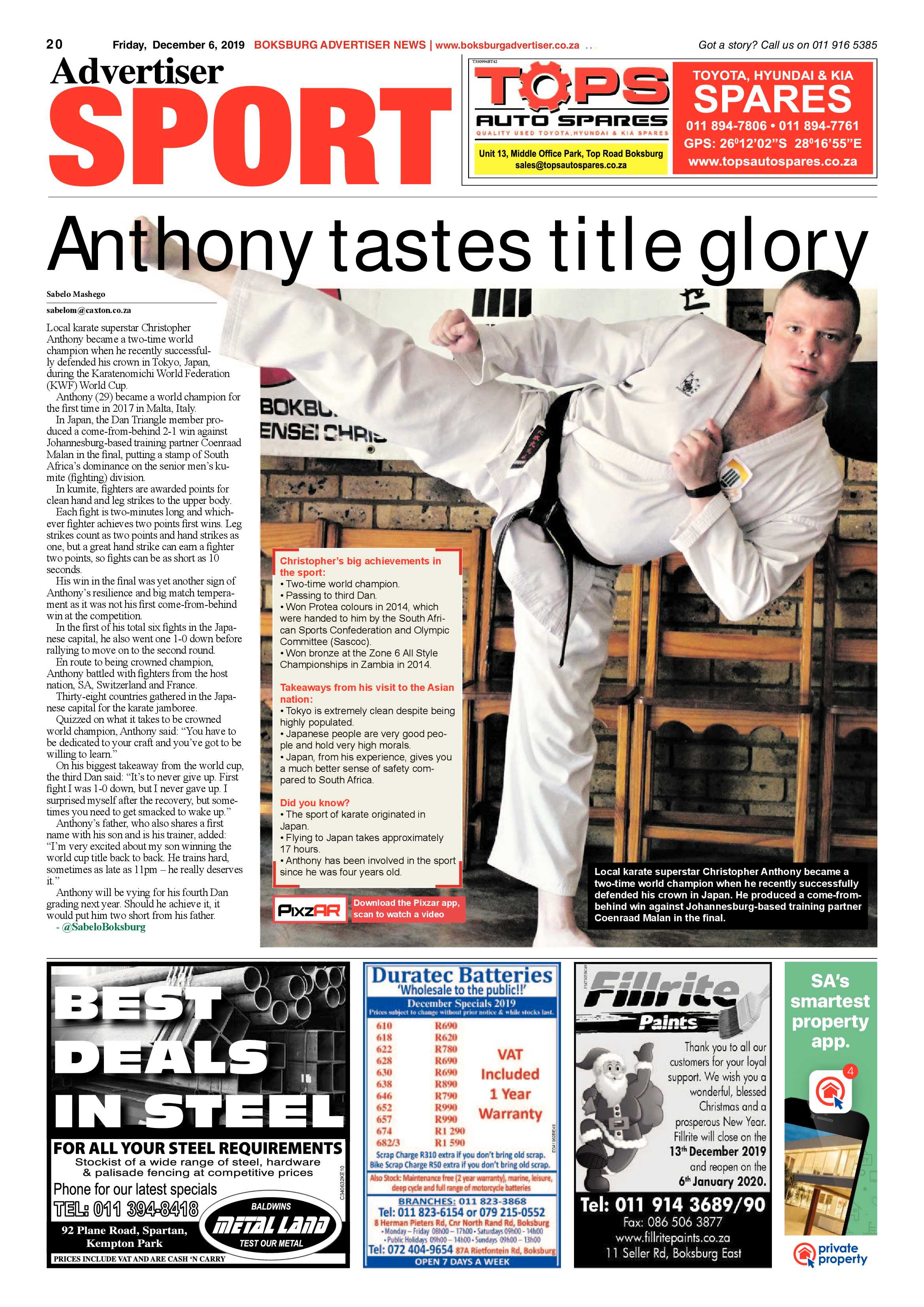 Boksburg Advertiser 03 December 2019 page 20