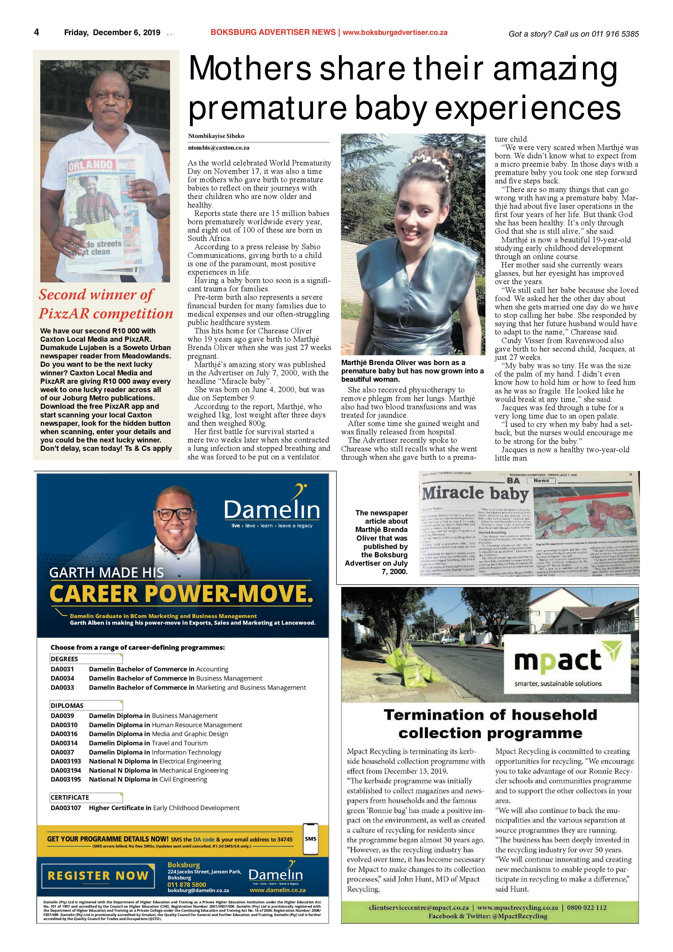 Boksburg Advertiser 03 December 2019 page 4