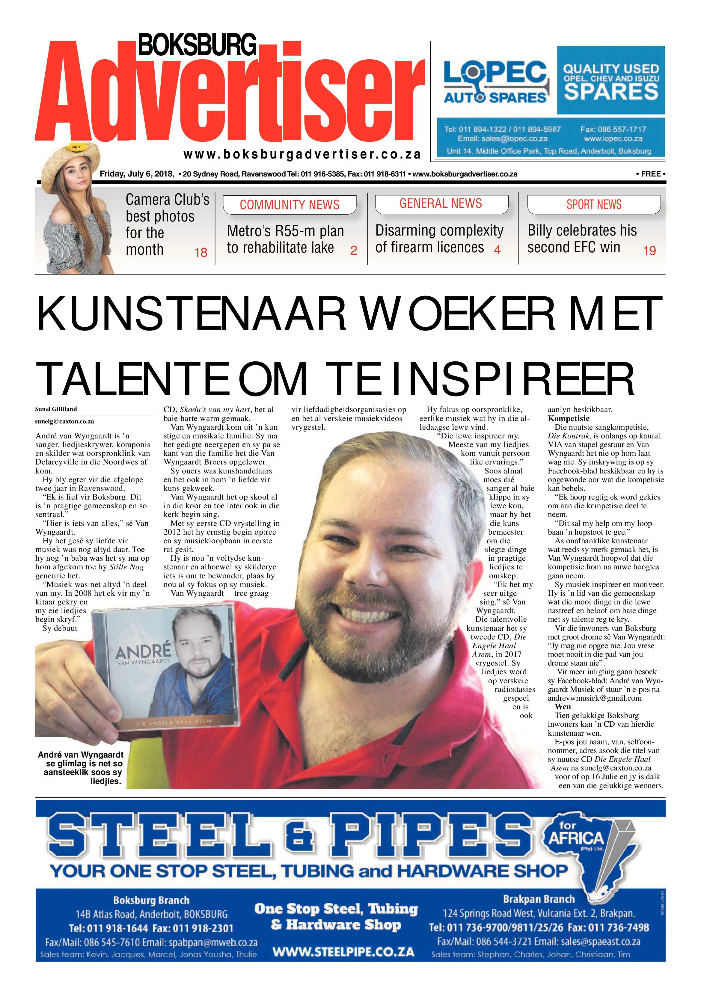 Boksburg Advertiser 03 July 2018 page 1
