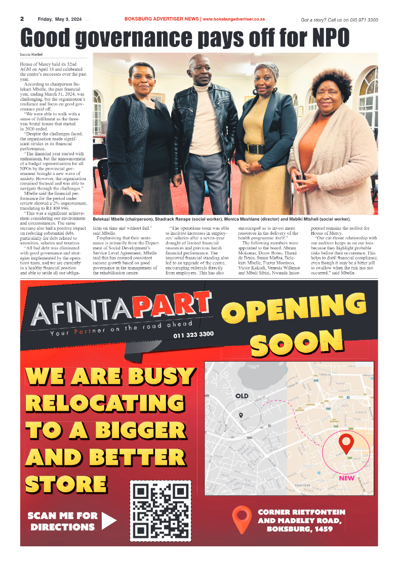 Boksburg Advertiser 03 May 2024 page 2