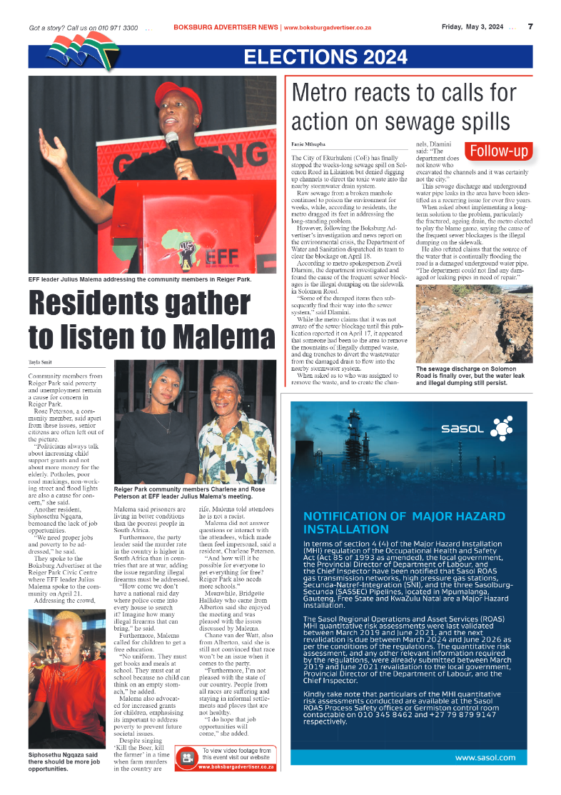 Boksburg Advertiser 03 May 2024 page 7
