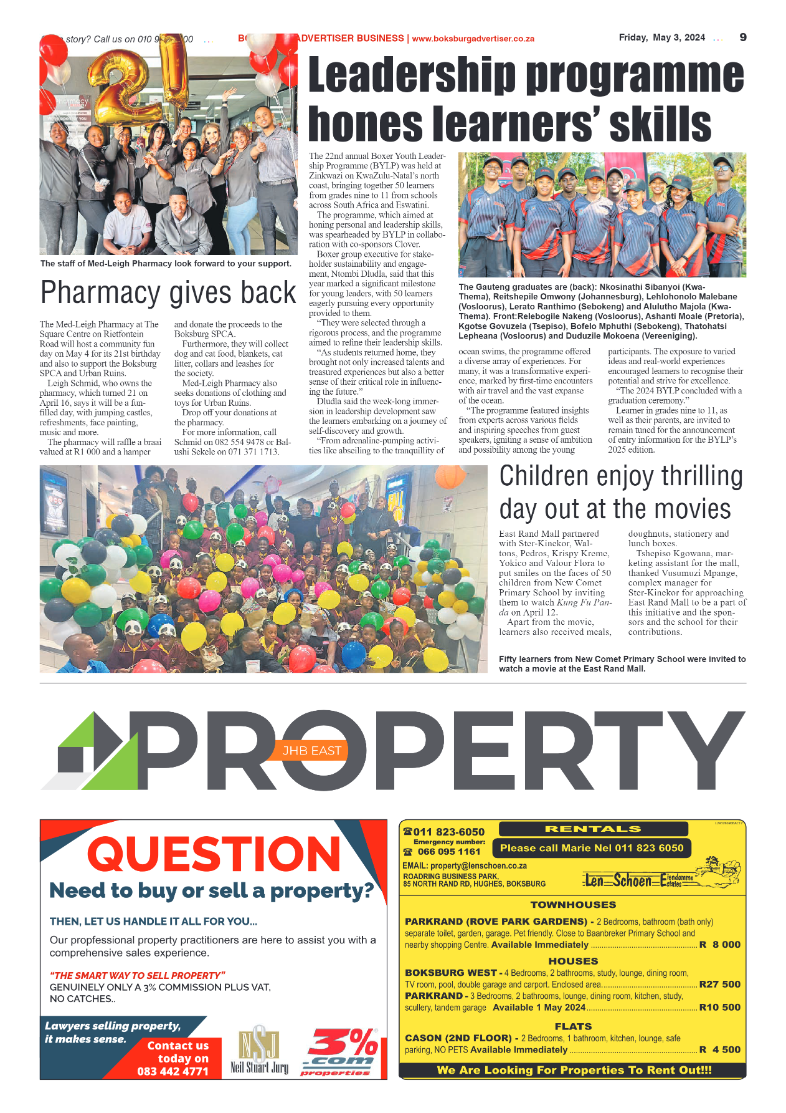 Boksburg Advertiser 03 May 2024 page 9