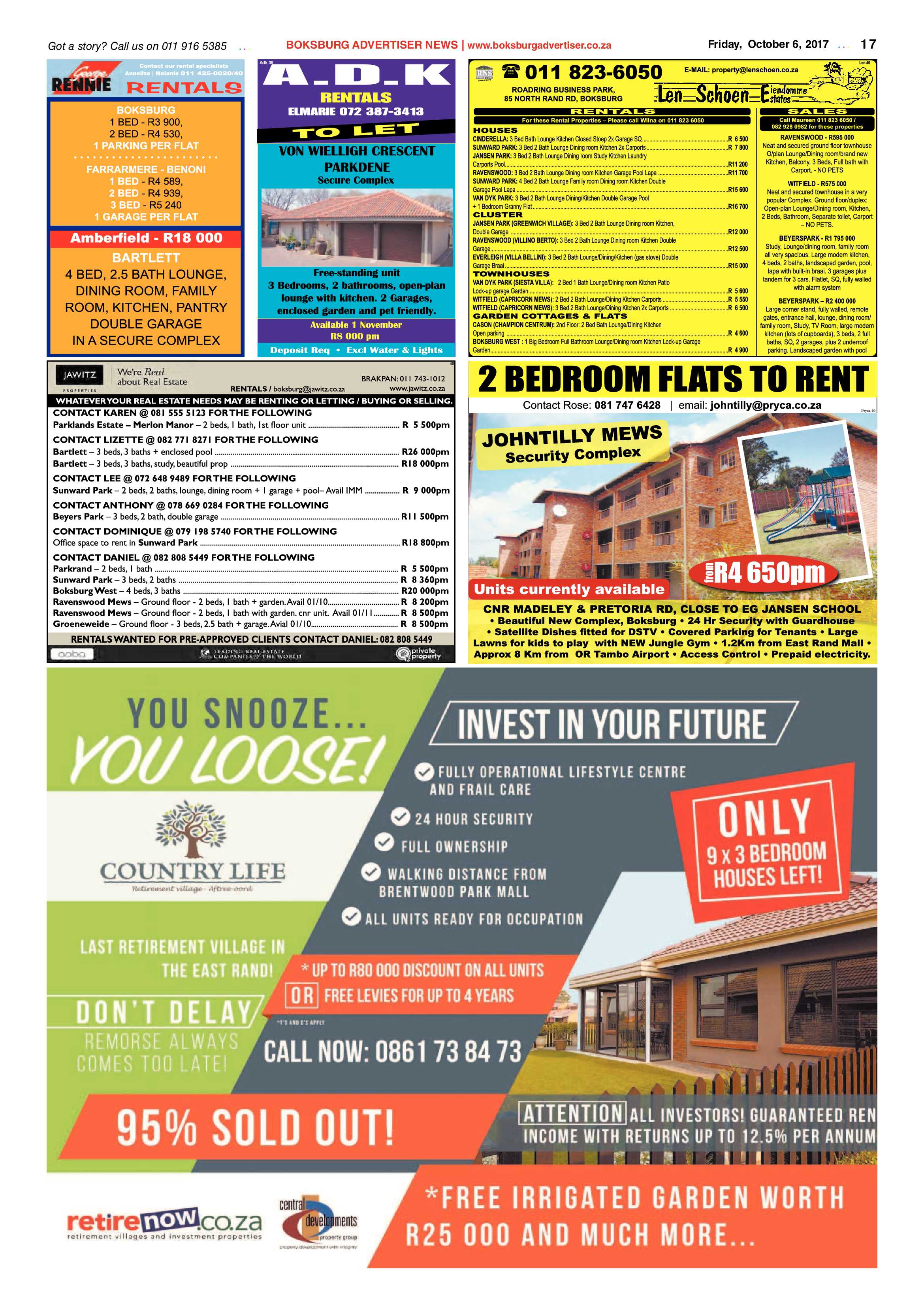 Boksburg Advertiser 03 October 2017 page 17