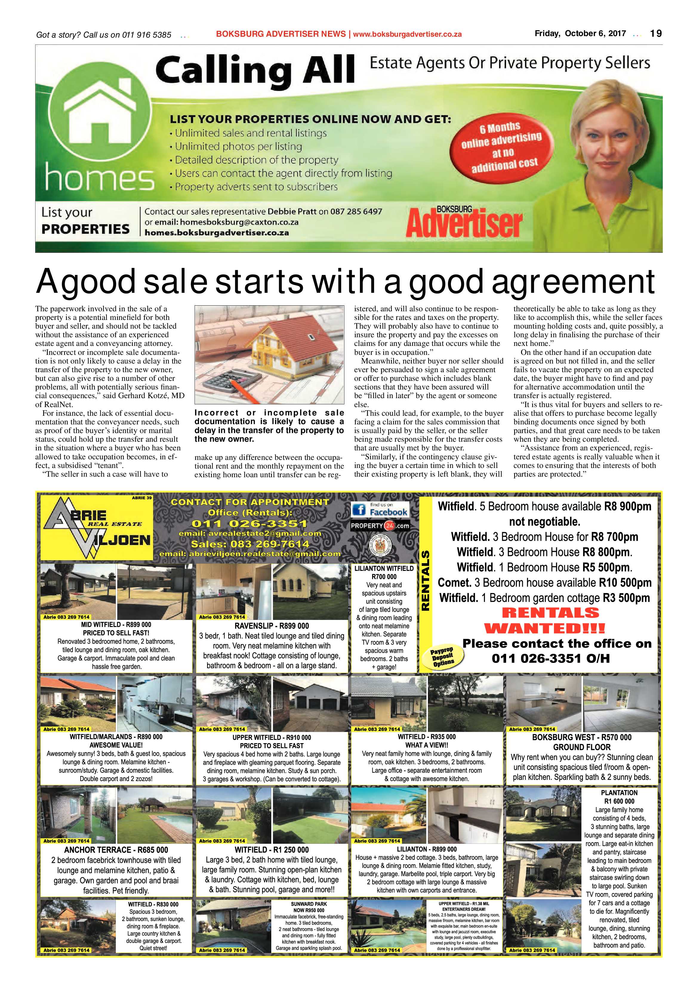 Boksburg Advertiser 03 October 2017 page 19