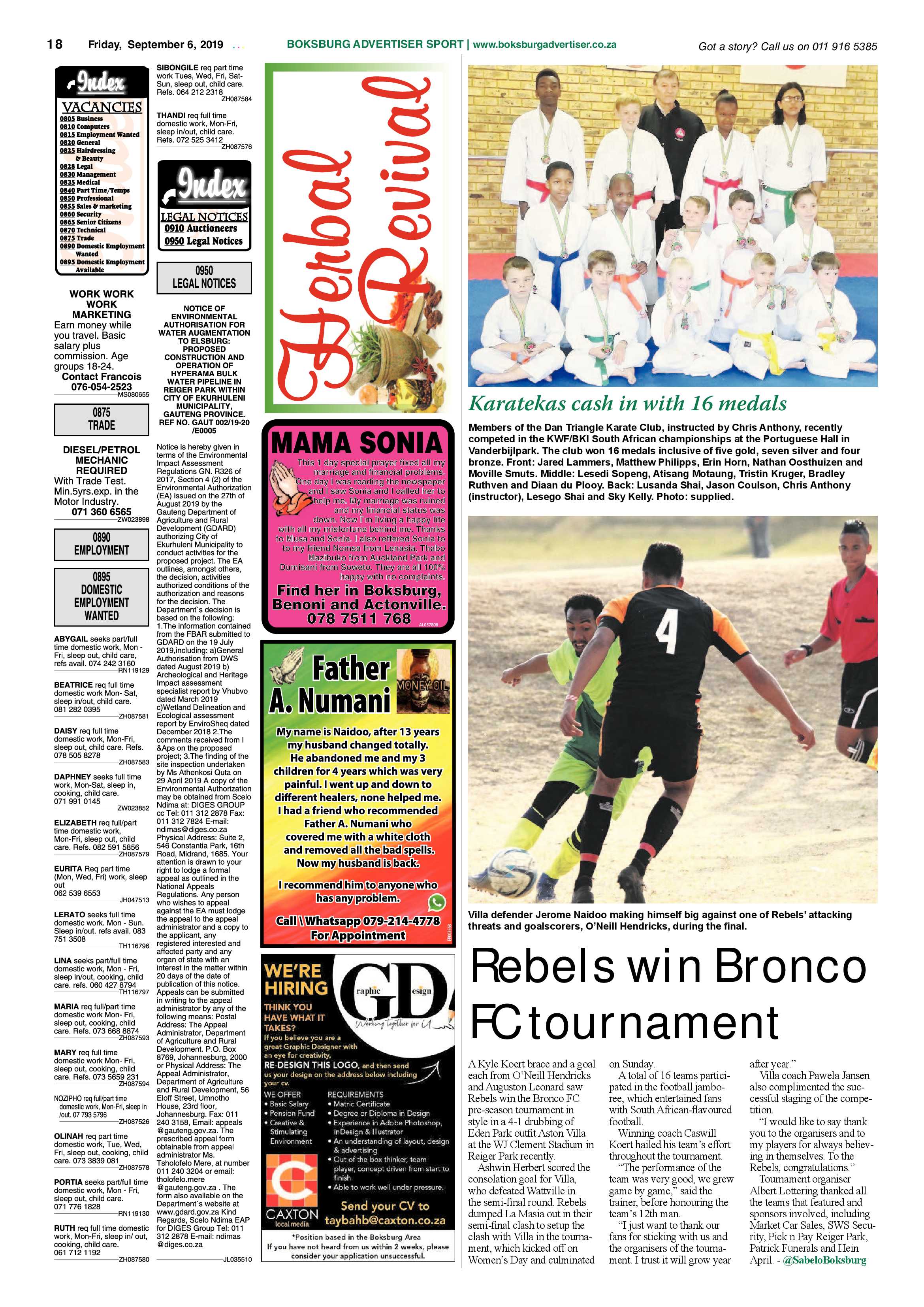 Boksburg Advertiser 03 September 2019 page 18