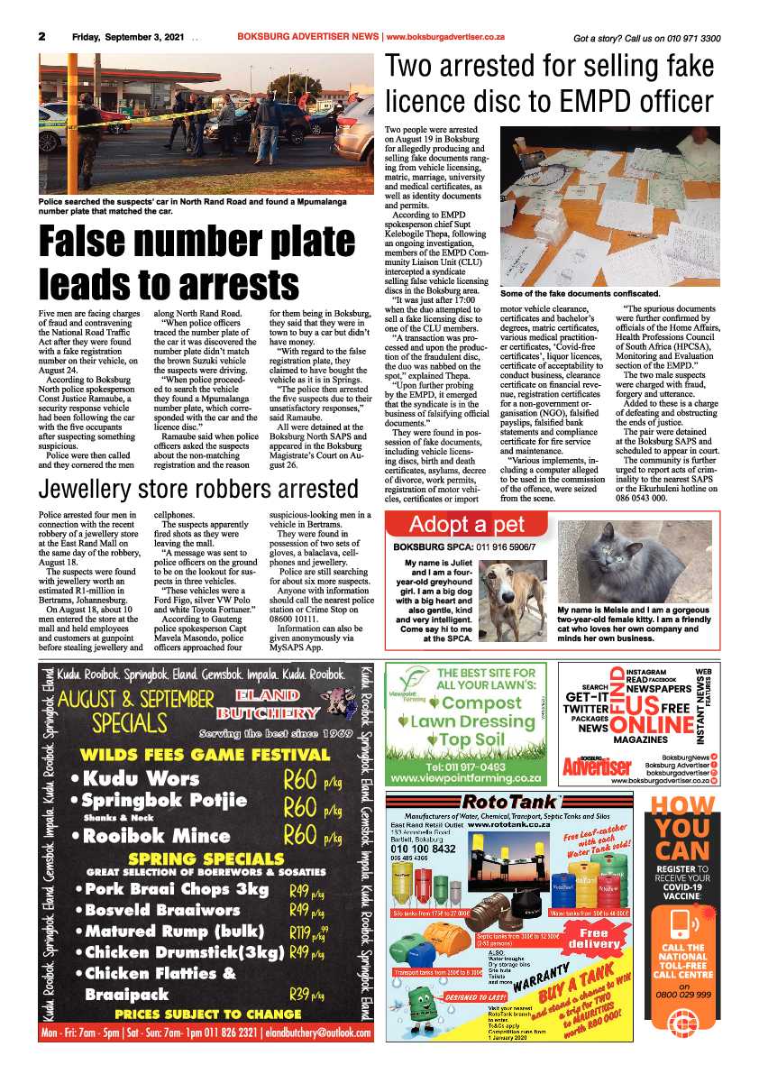 Boksburg Advertiser 03 September 2021 page 4