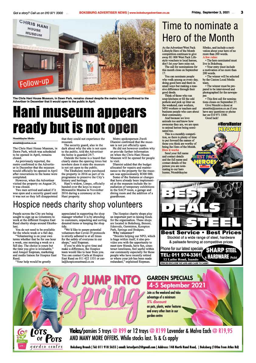 Boksburg Advertiser 03 September 2021 page 5