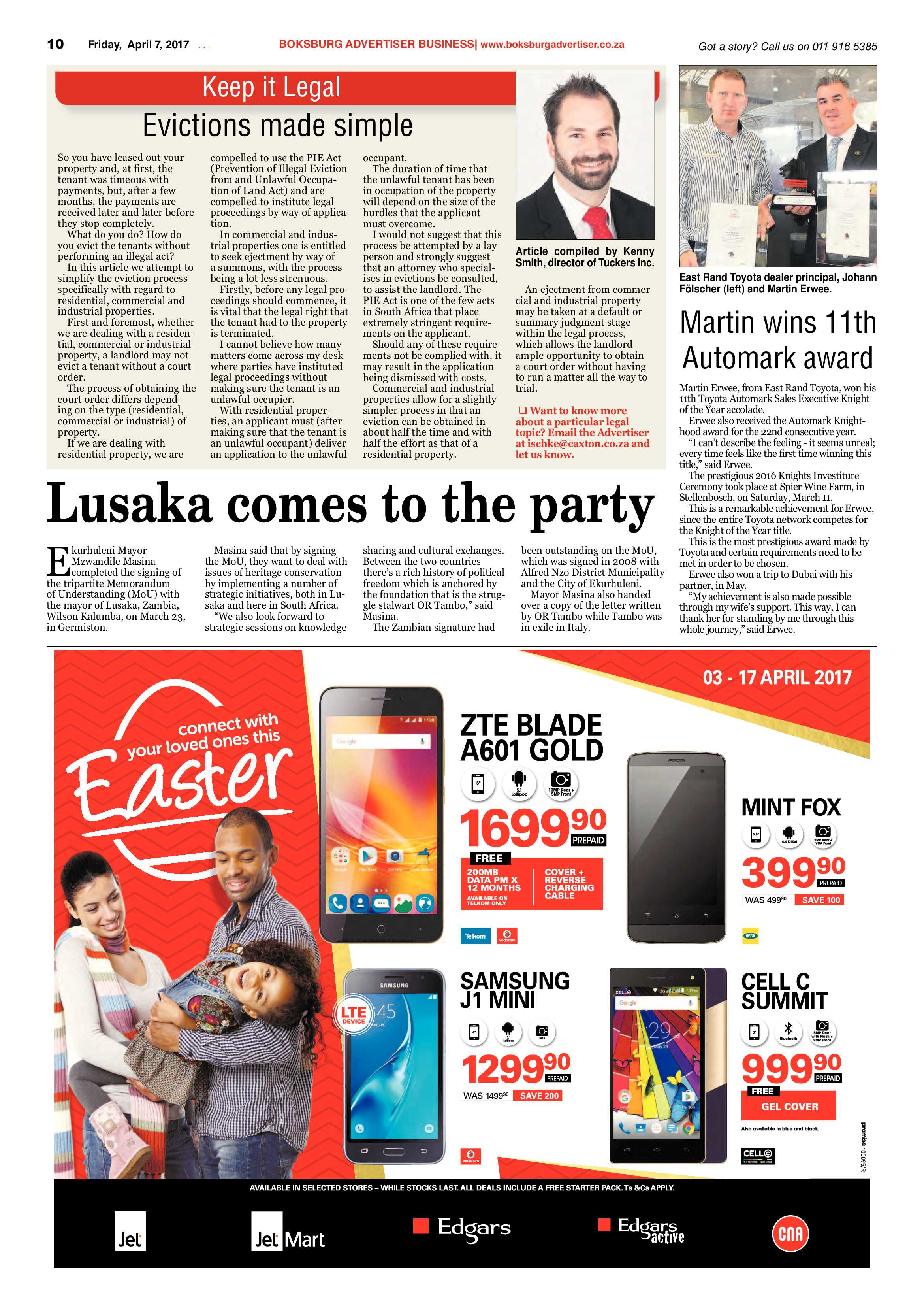 Boksburg Advertiser 04 April 2017 page 10