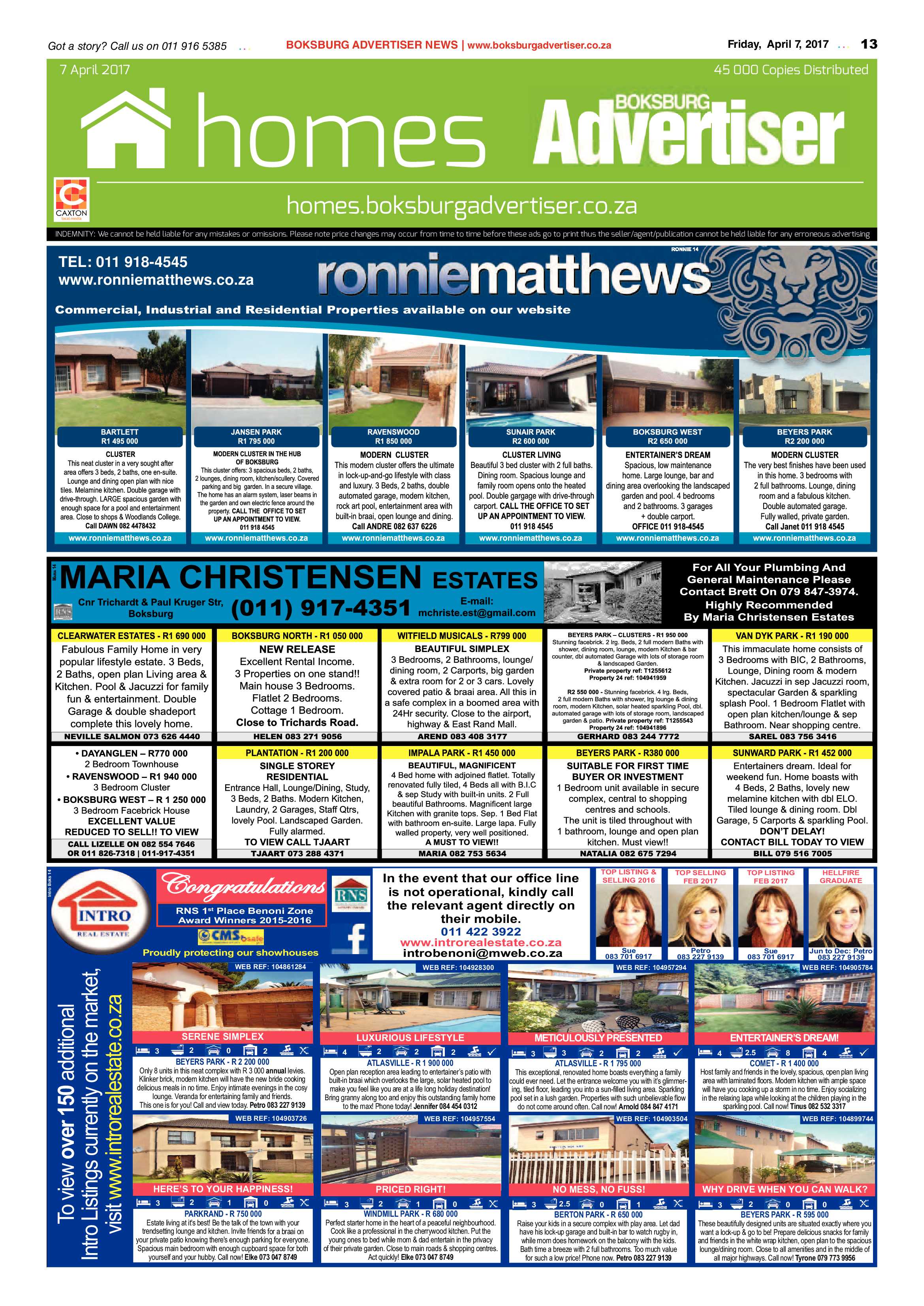 Boksburg Advertiser 04 April 2017 page 13