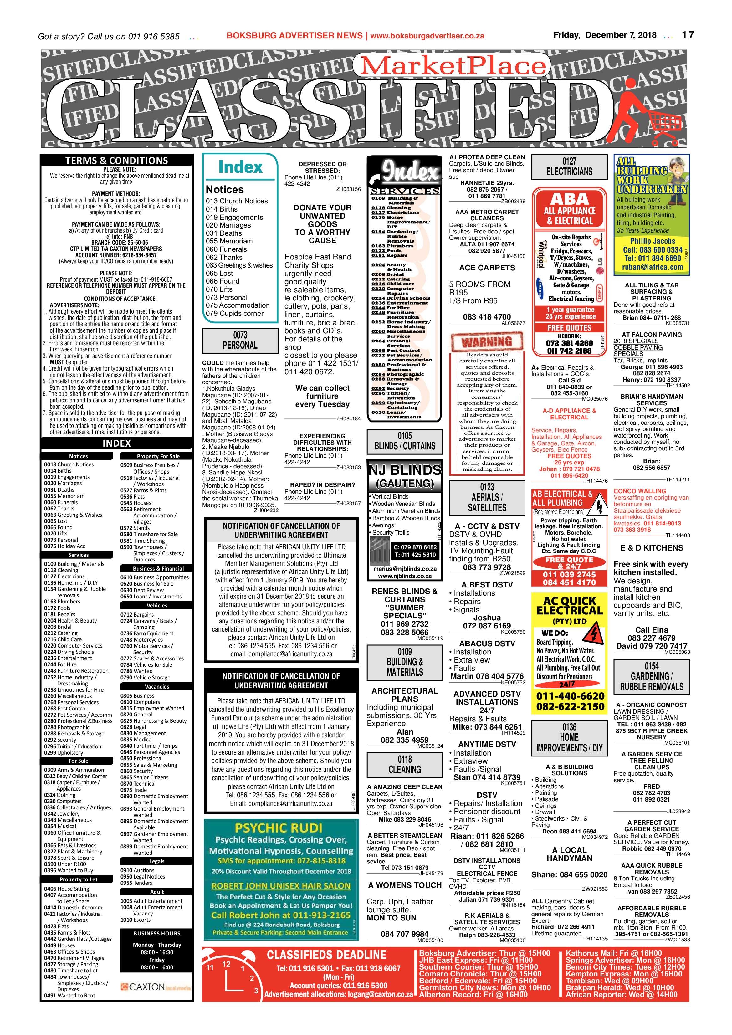 Boksburg Advertiser 04 December 2018 page 17
