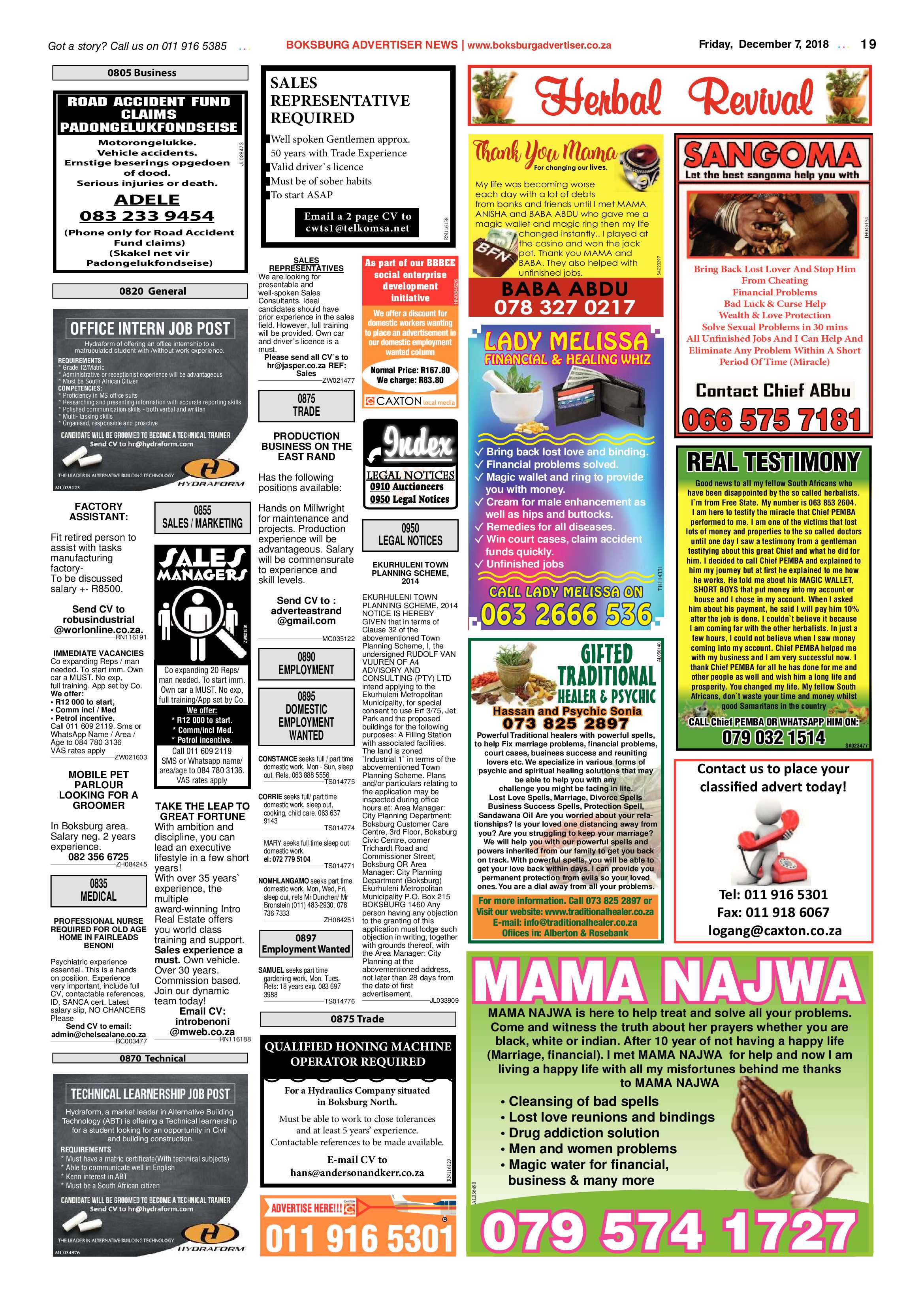 Boksburg Advertiser 04 December 2018 page 19