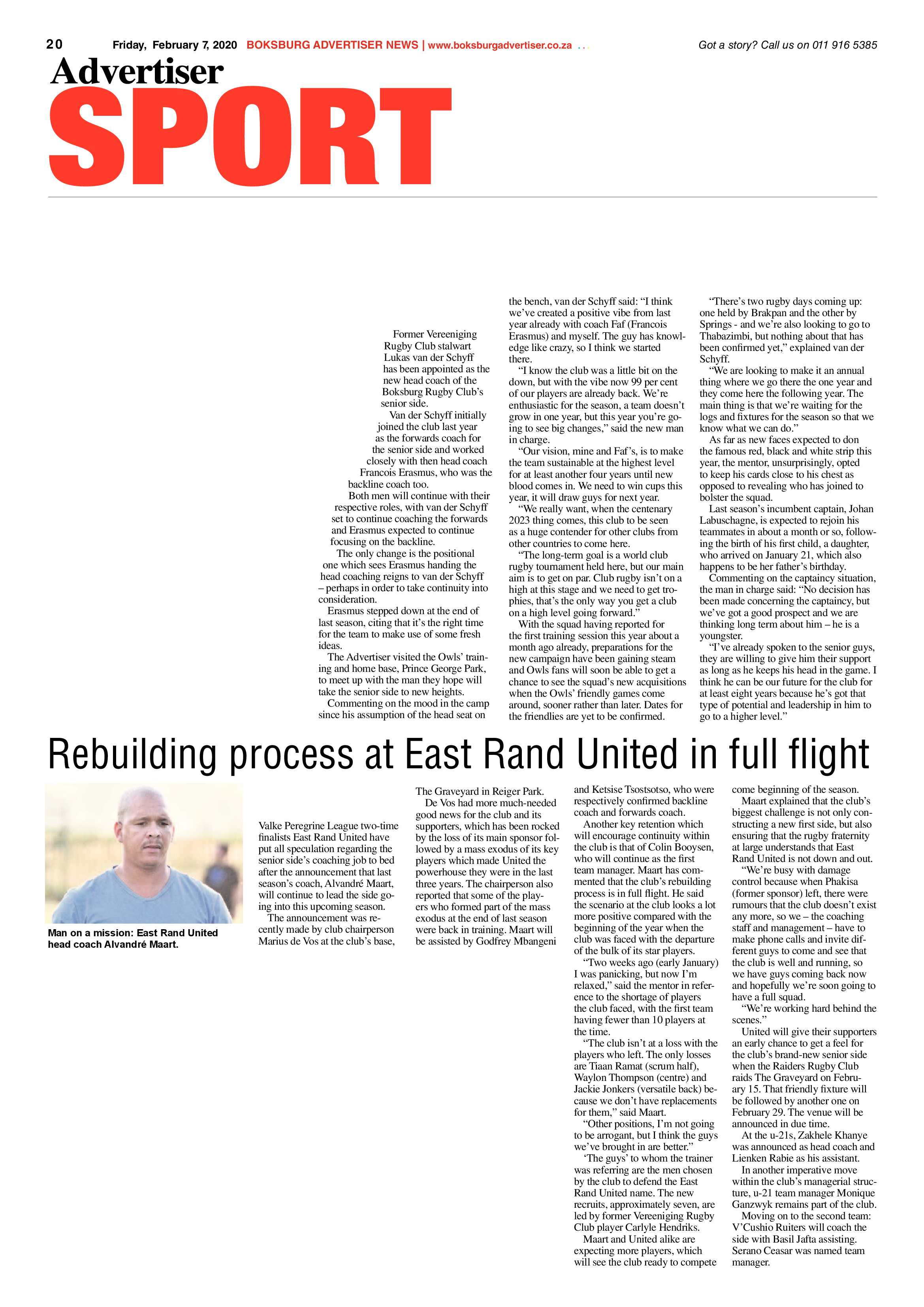 Boksburg Advertiser 04 February 2020 page 20