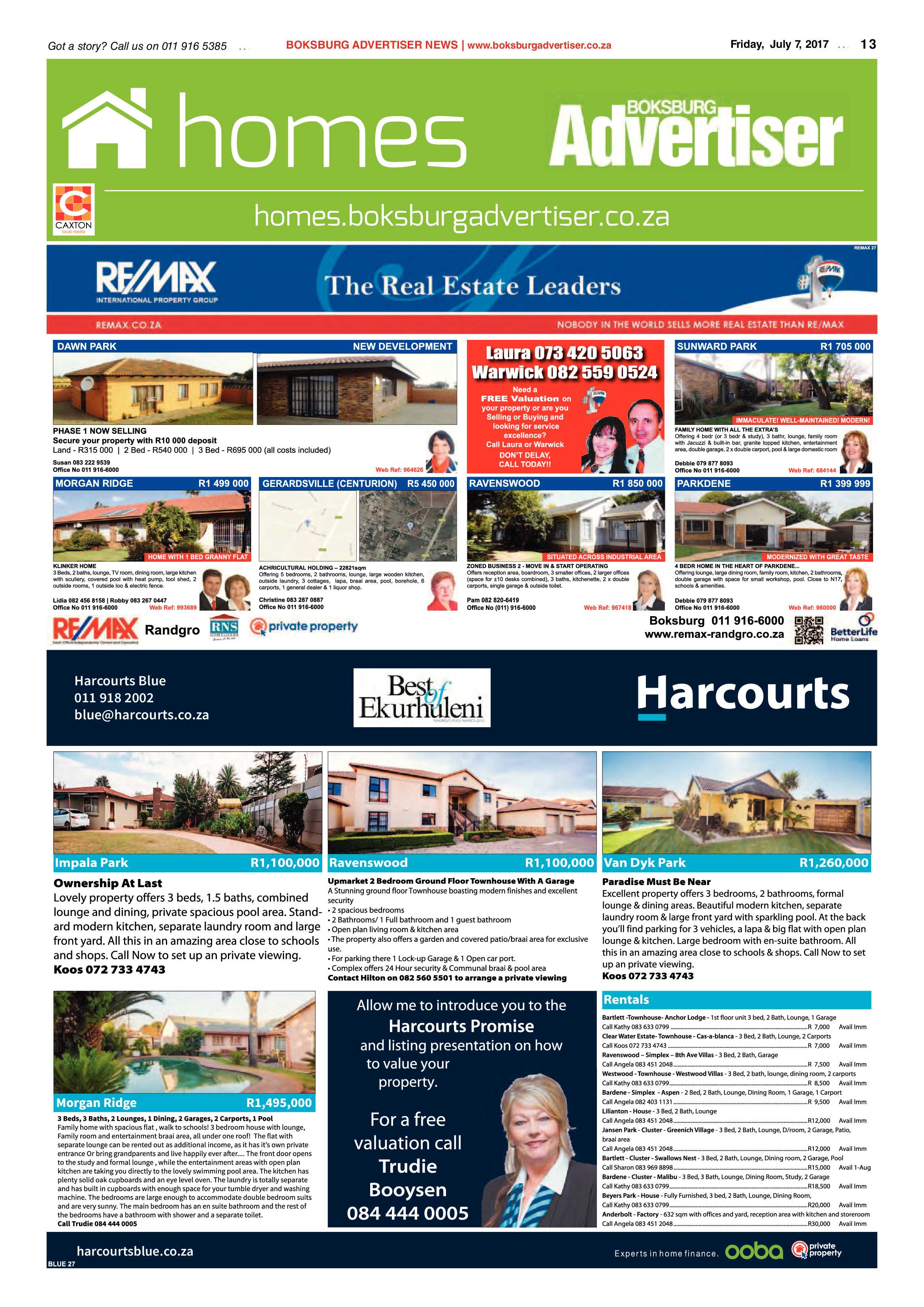 Boksburg Advertiser 04 July 2017 page 13