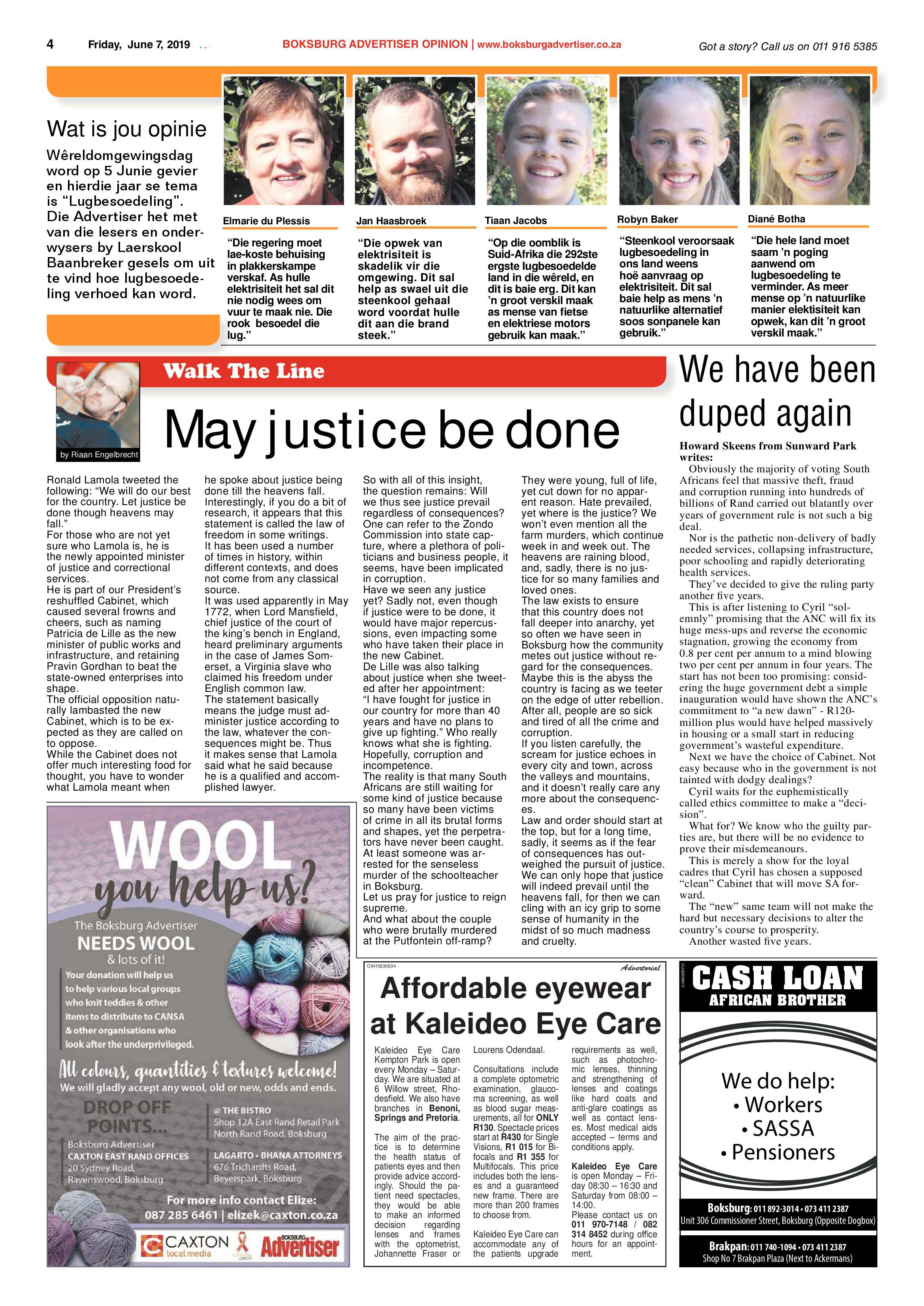 Boksburg Advertiser 04 June 2019 page 4