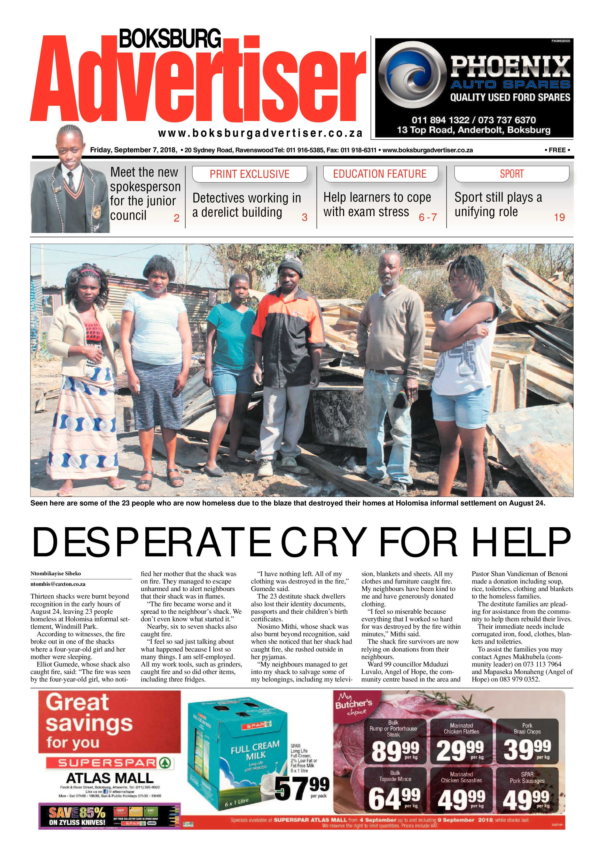 Boksburg Advertiser 04 September 2018 page 1