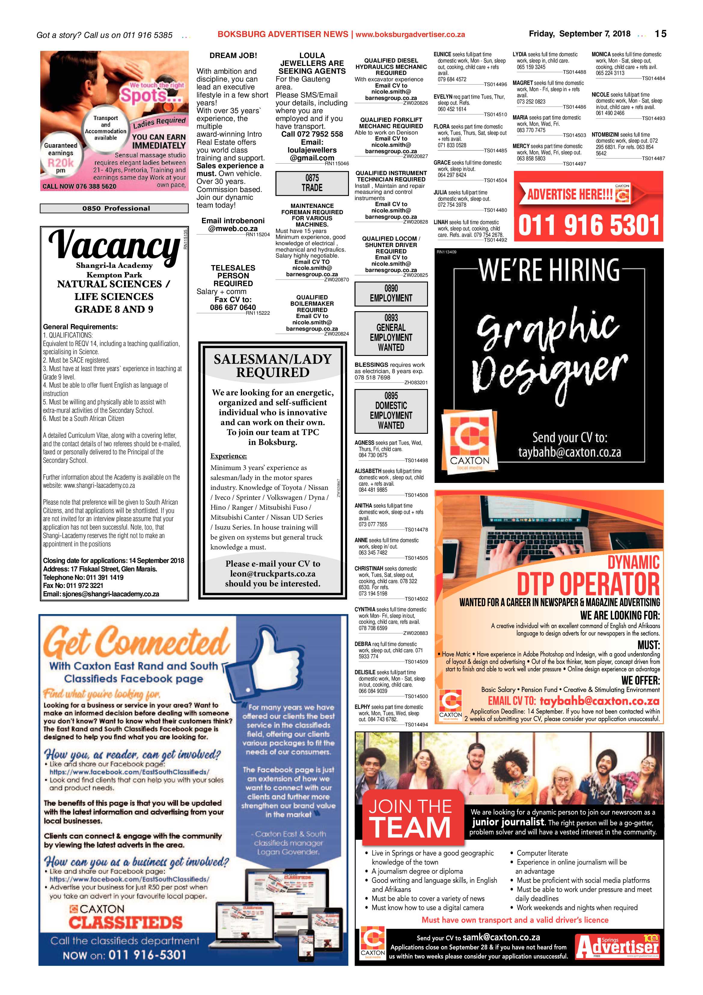 Boksburg Advertiser 04 September 2018 page 15