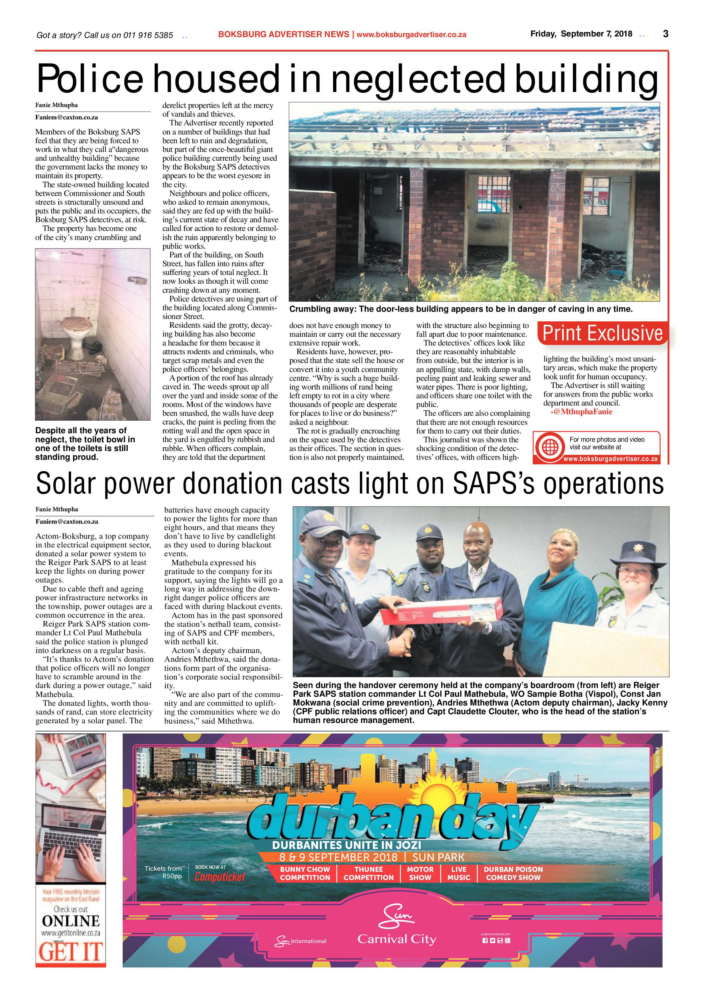 Boksburg Advertiser 04 September 2018 page 3
