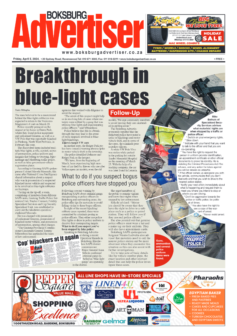 Boksburg Advertiser 05 April 2024 page 1
