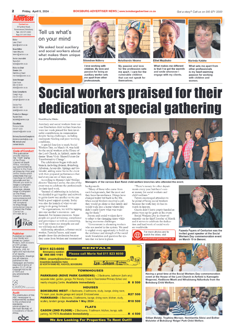 Boksburg Advertiser 05 April 2024 page 2
