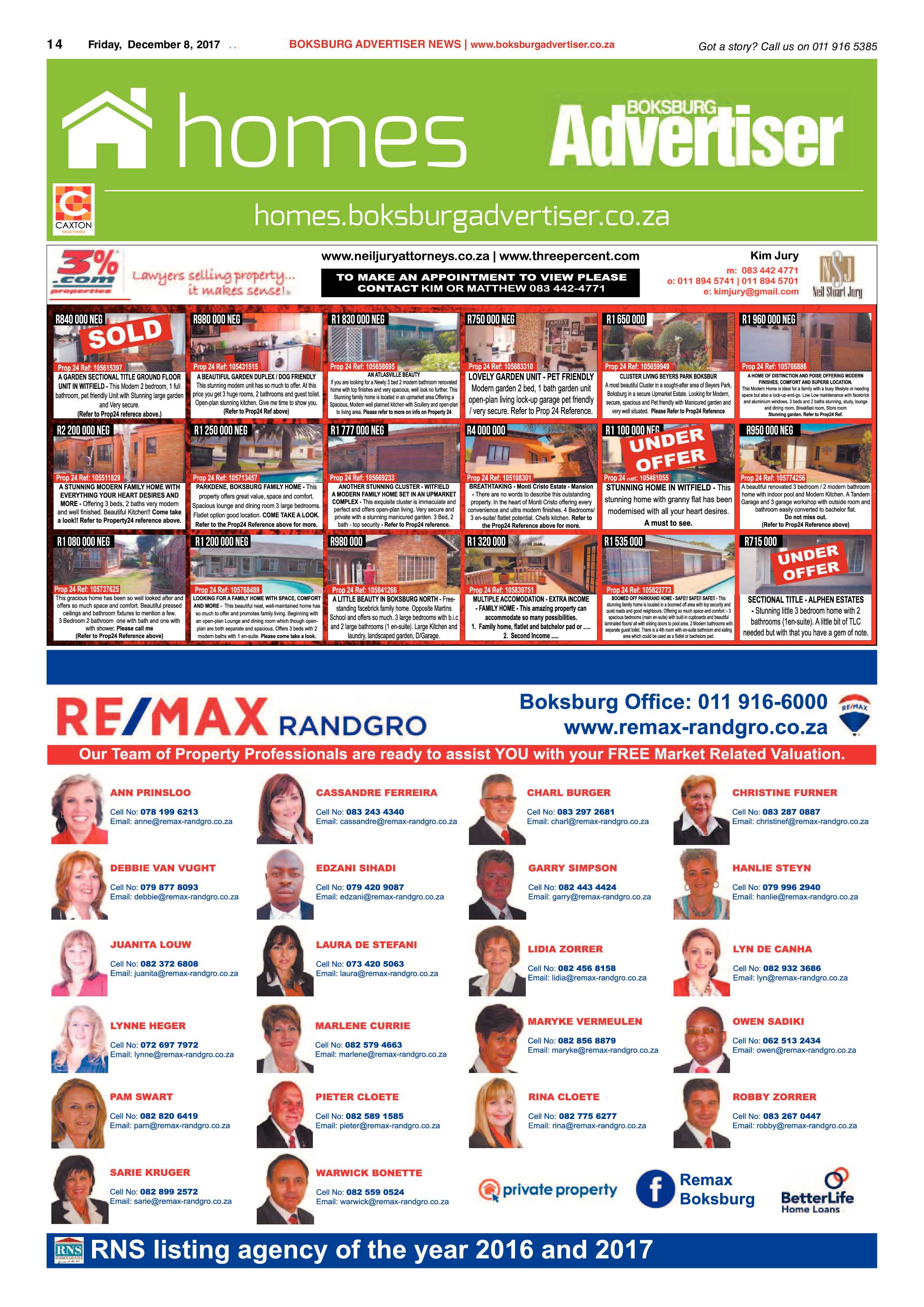 Boksburg Advertiser 05 December 2017 page 14