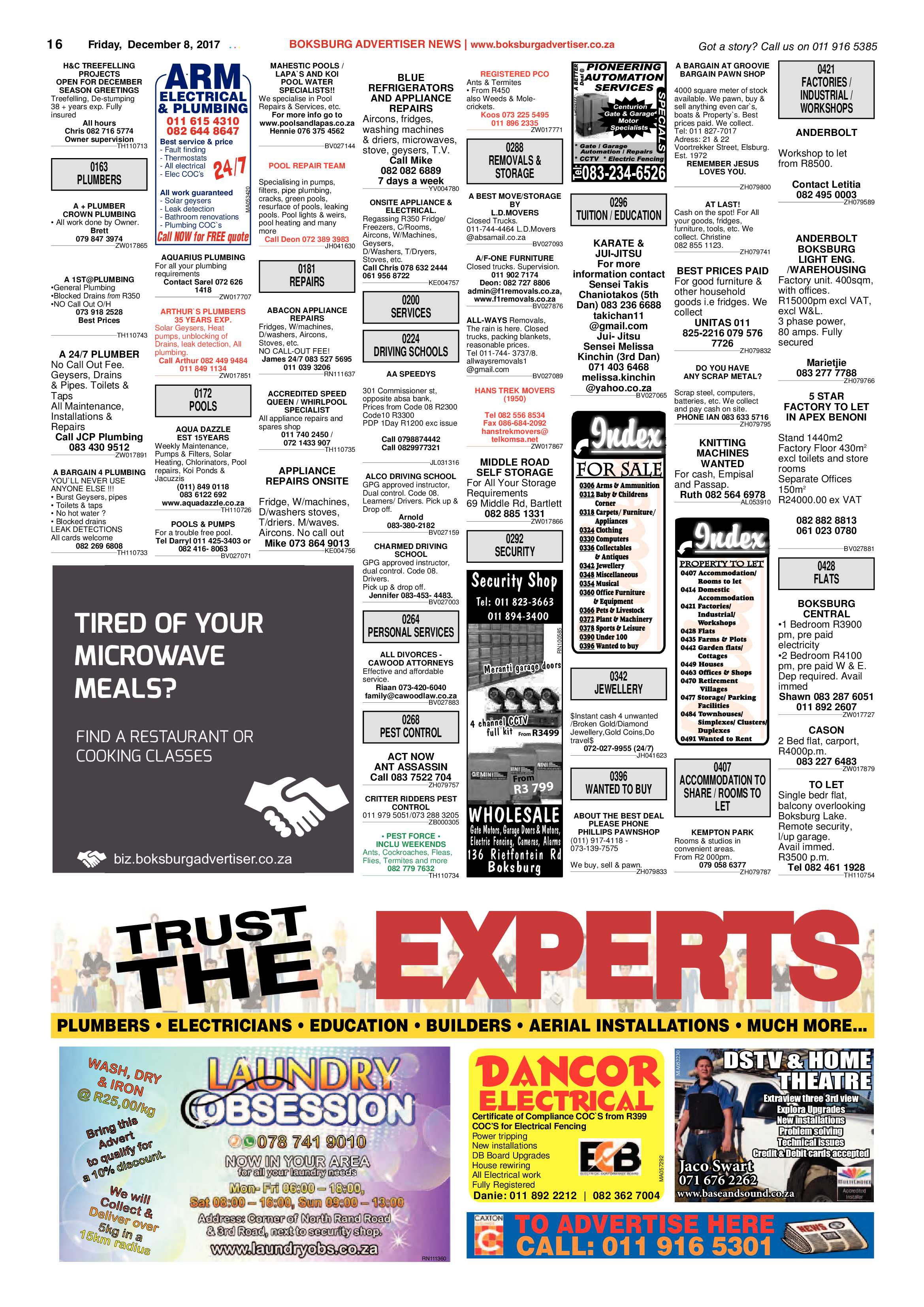 Boksburg Advertiser 05 December 2017 page 16