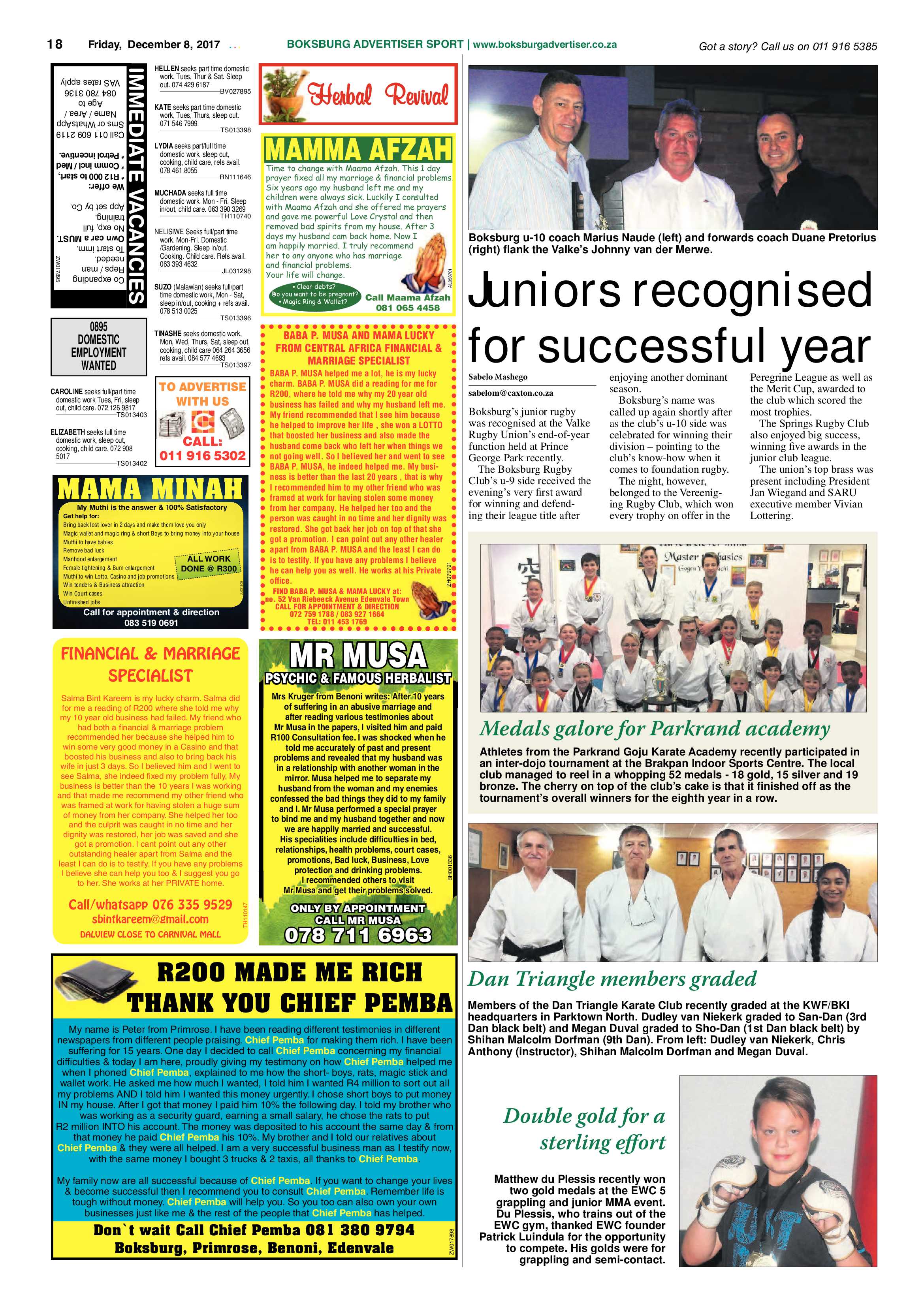 Boksburg Advertiser 05 December 2017 page 18