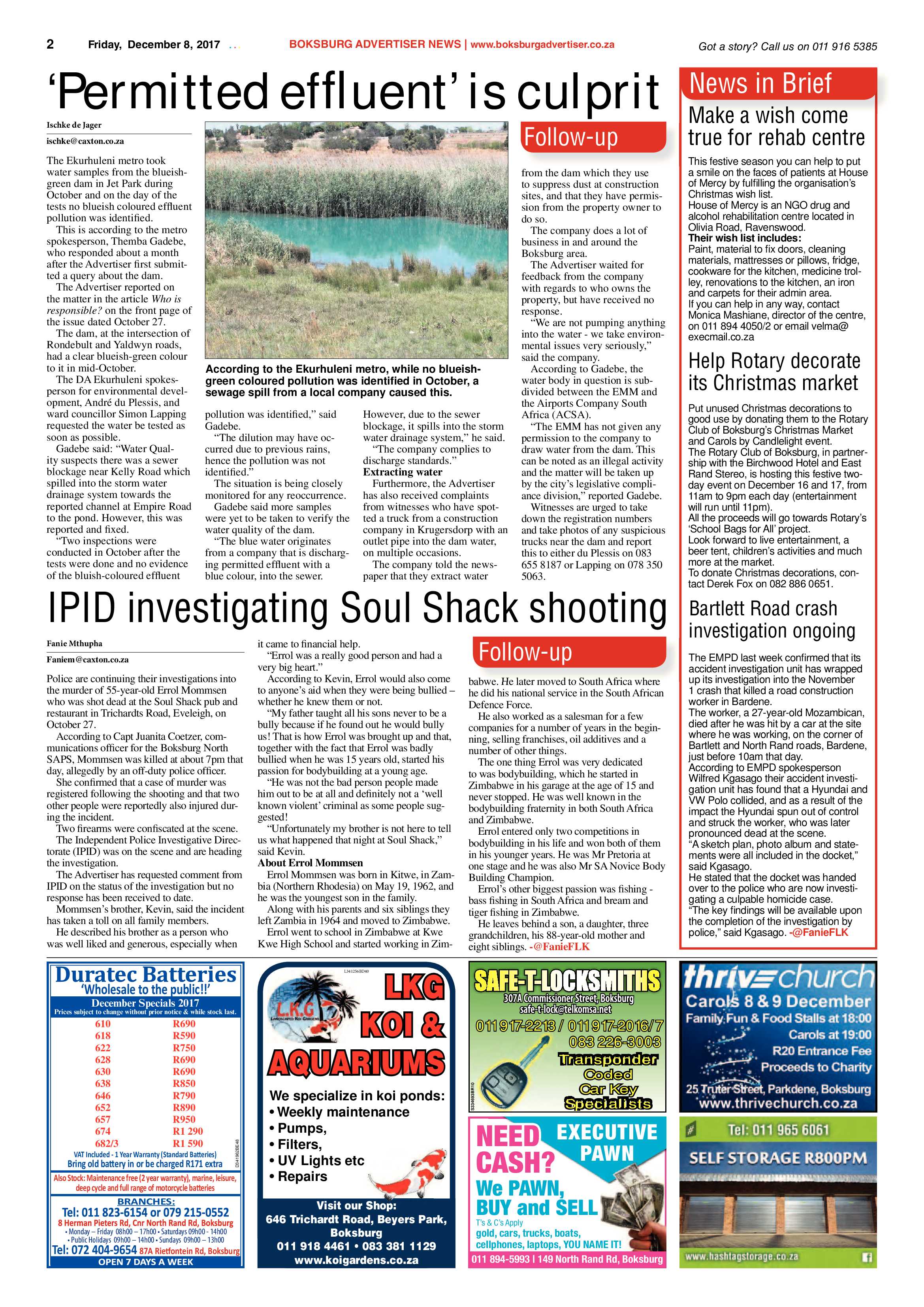 Boksburg Advertiser 05 December 2017 page 2