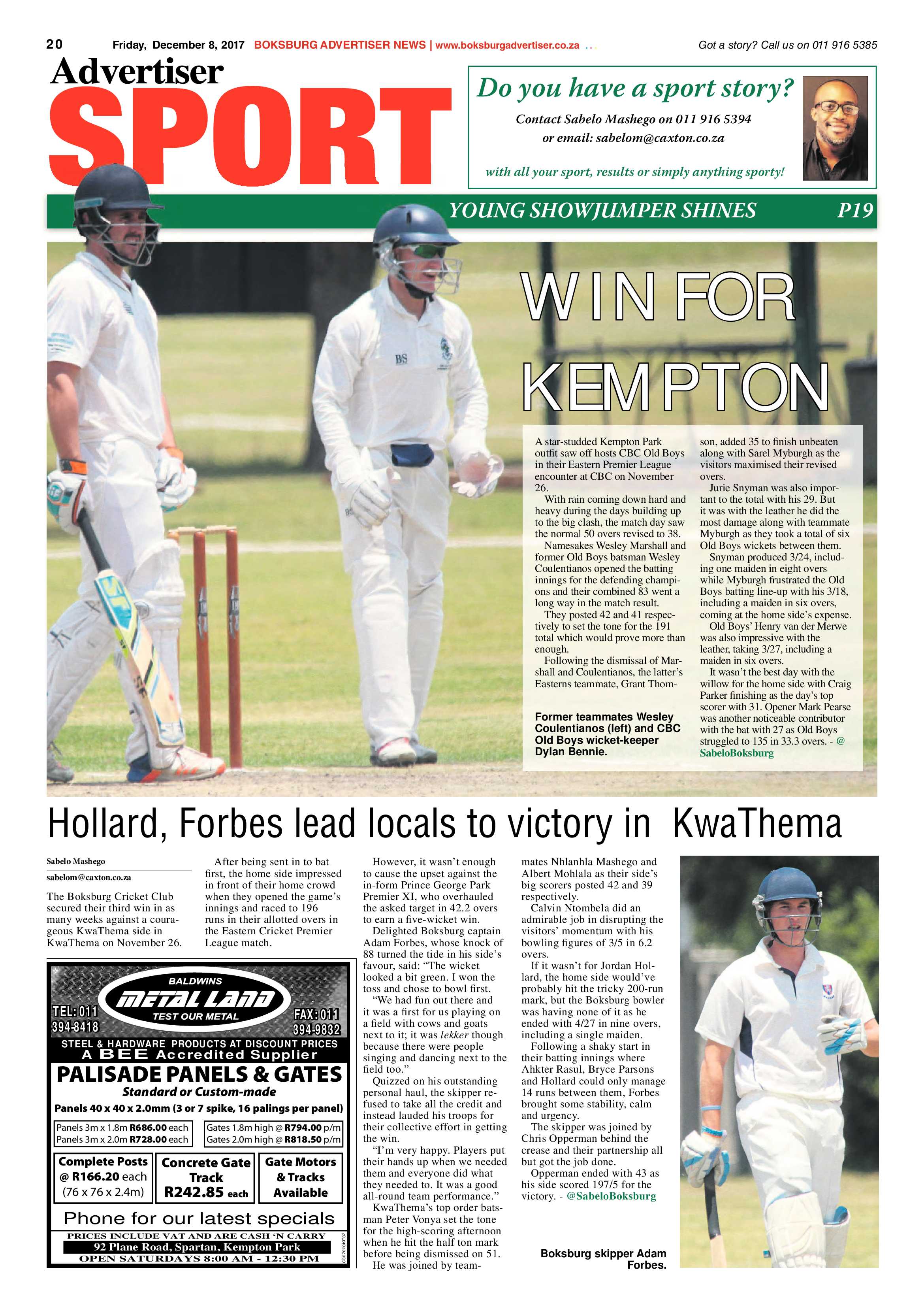 Boksburg Advertiser 05 December 2017 page 20