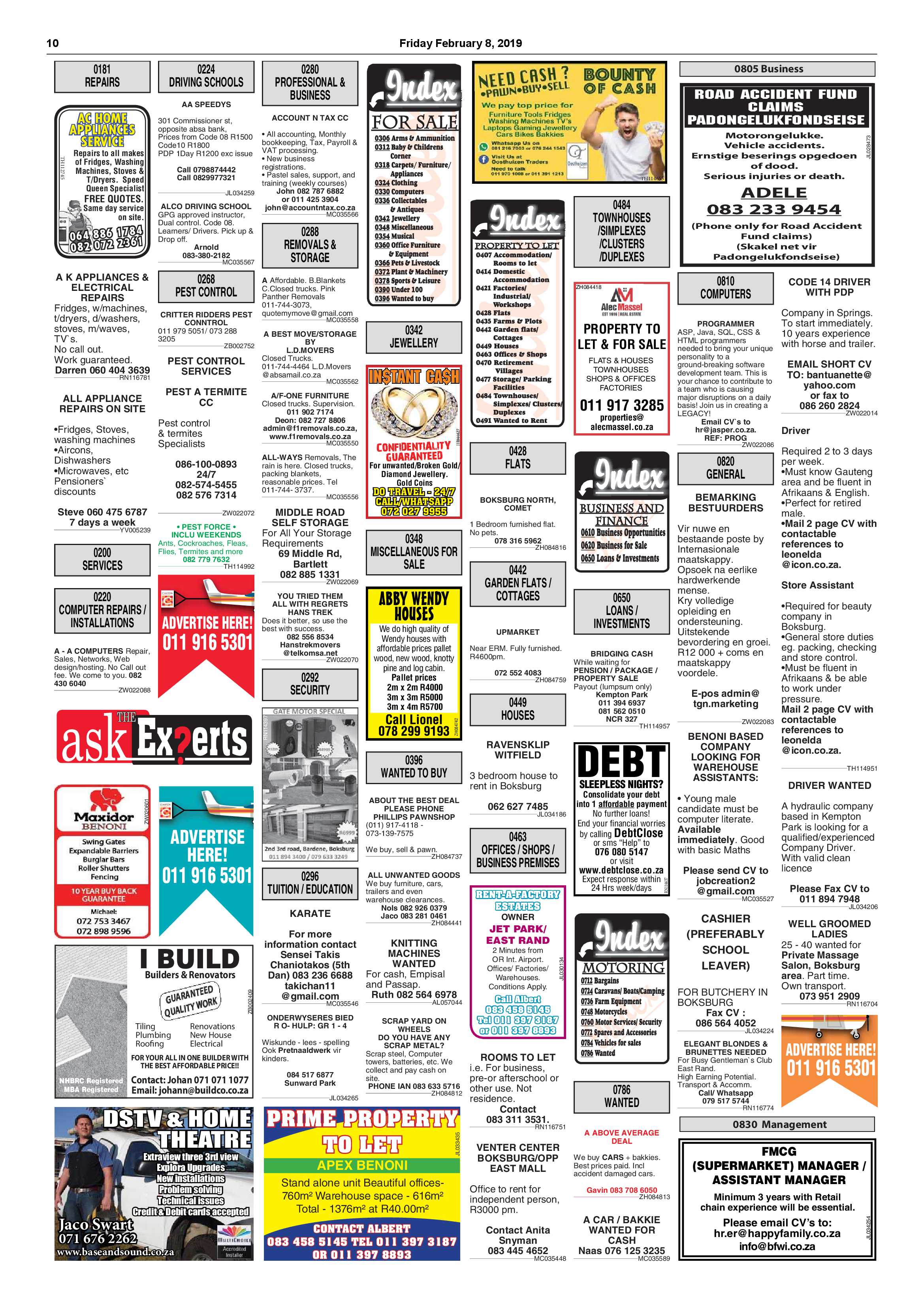 Boksburg Advertiser 05 February 2019 page 10
