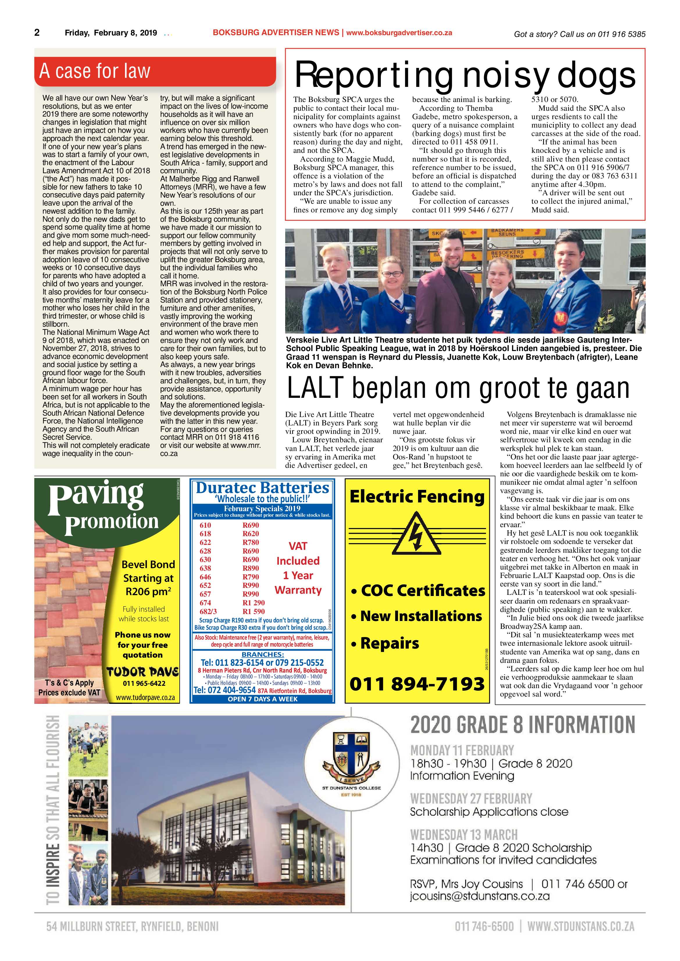 Boksburg Advertiser 05 February 2019 page 2