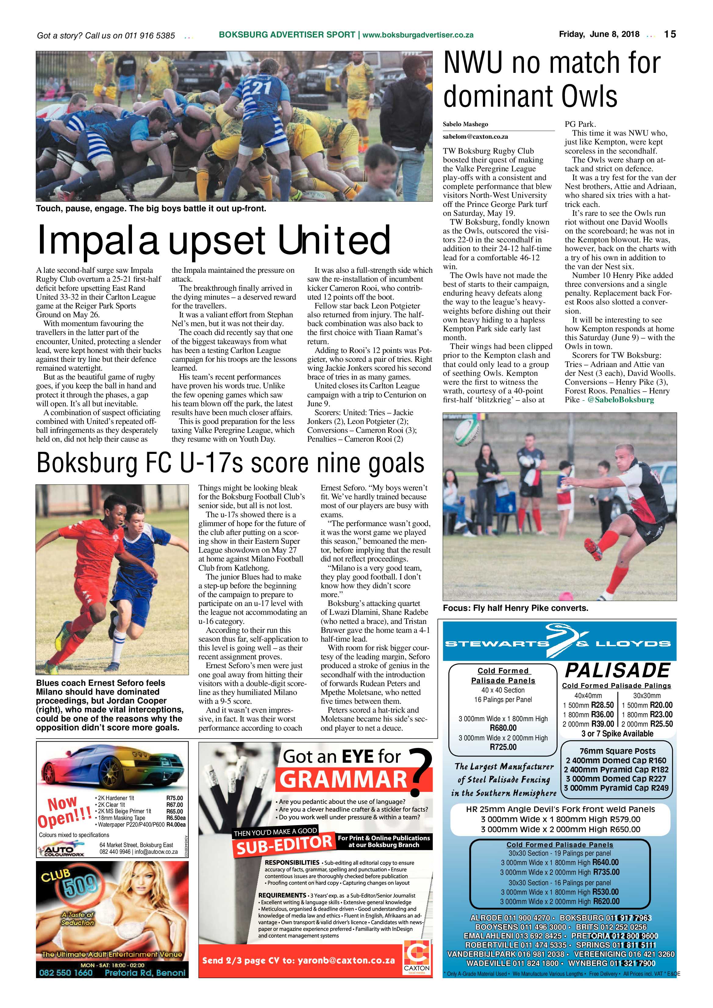 Boksburg Advertiser 05 June 2018 page 15