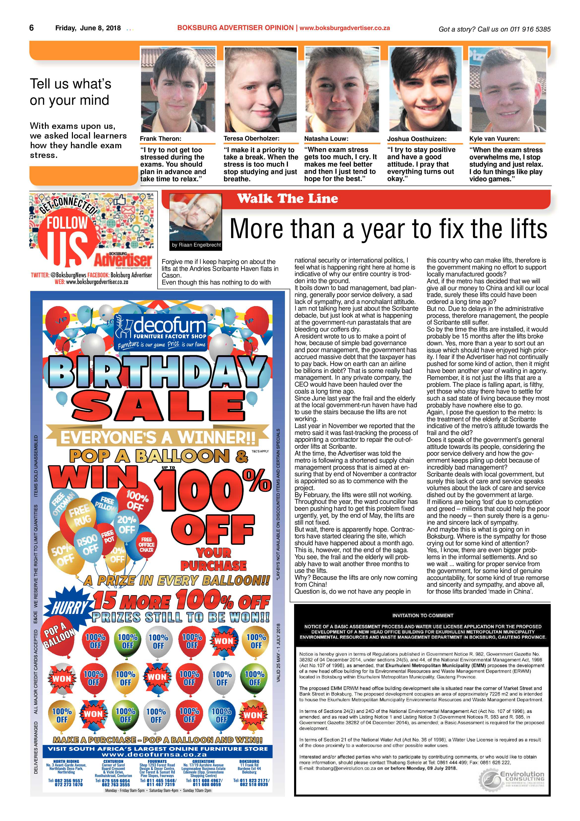 Boksburg Advertiser 05 June 2018 page 6