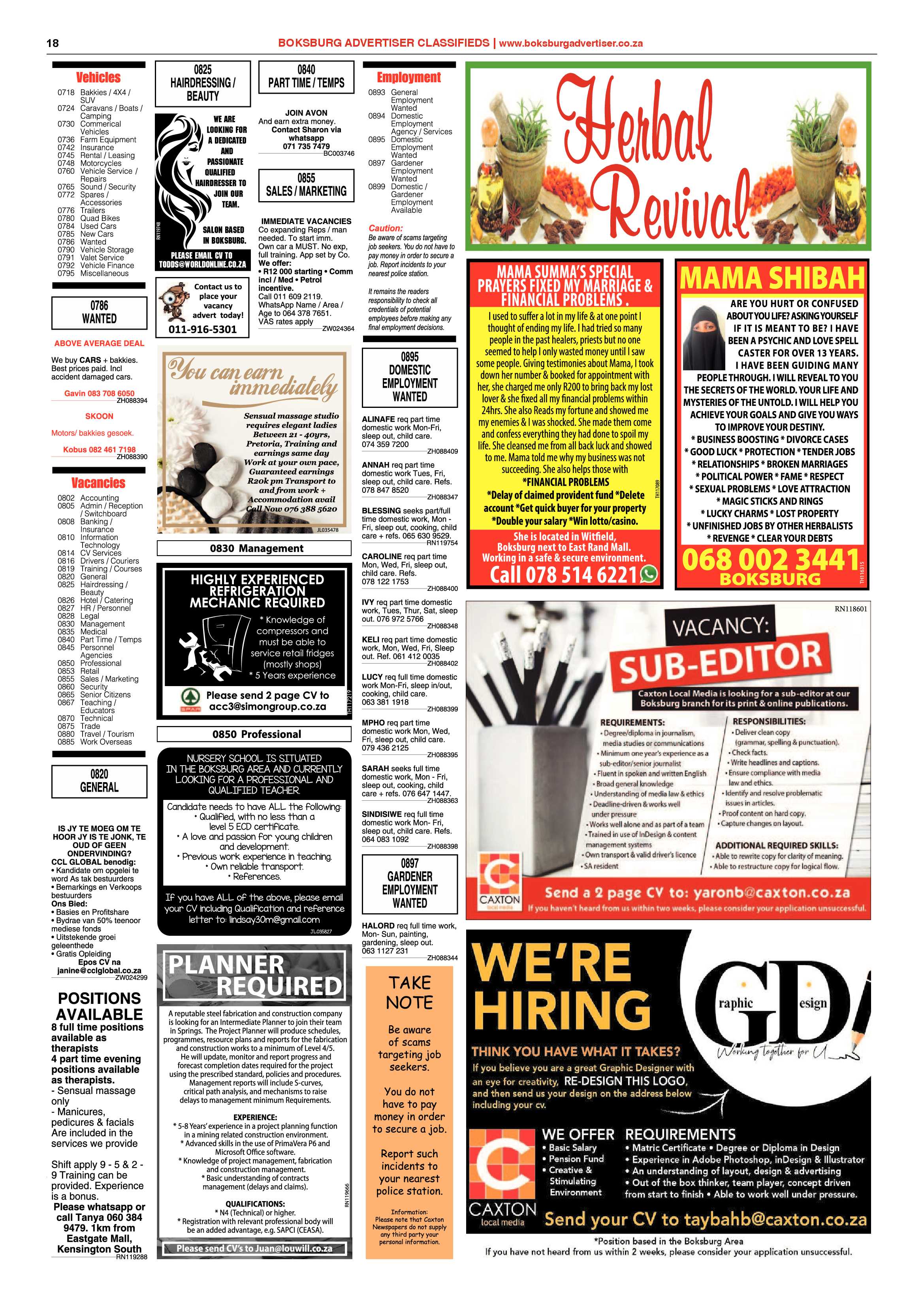 Boksburg Advertiser 05 November 2019 page 18