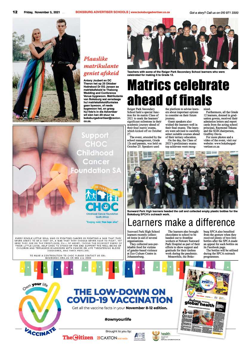 Boksburg Advertiser 05 November 2021 page 12