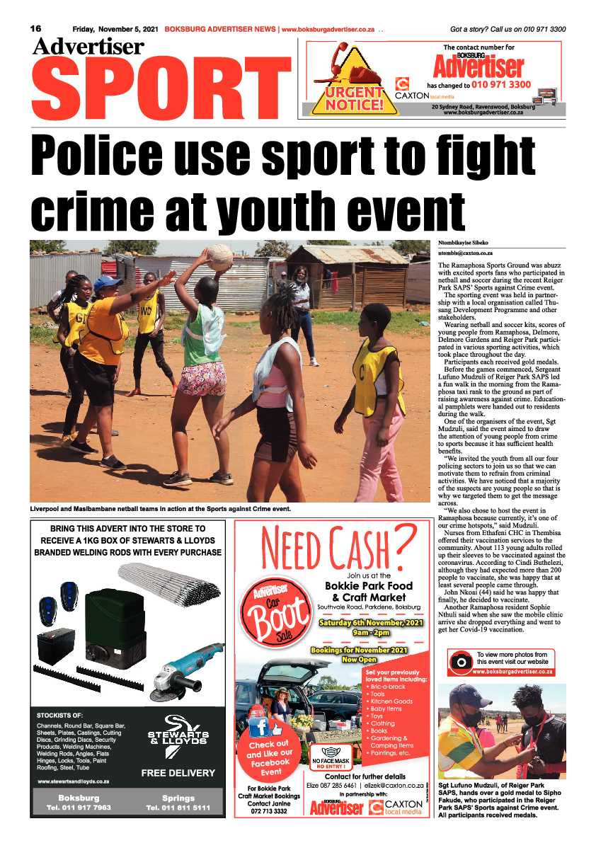 Boksburg Advertiser 05 November 2021 page 16