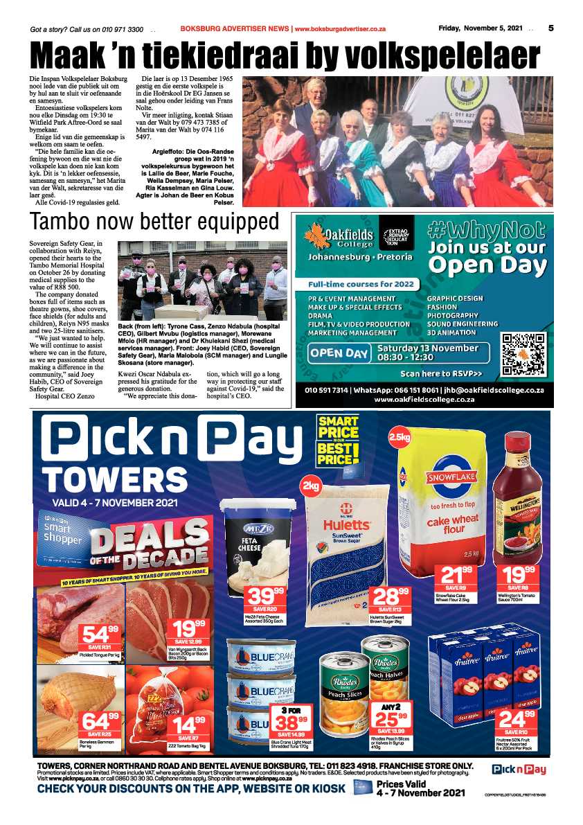 Boksburg Advertiser 05 November 2021 page 5