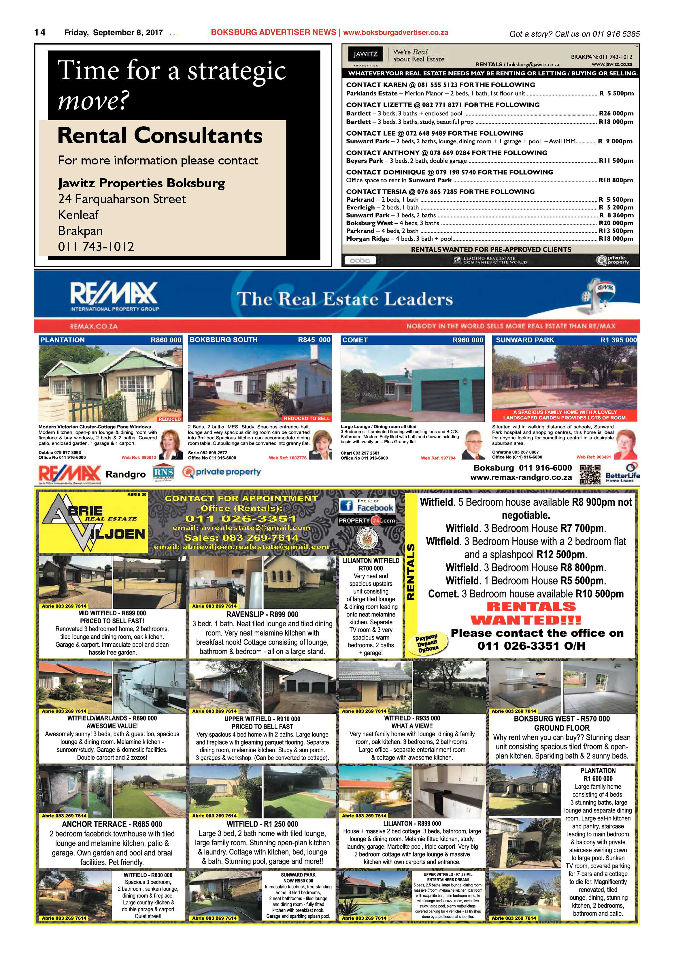 Boksburg Advertiser 05 September 2017 page 14