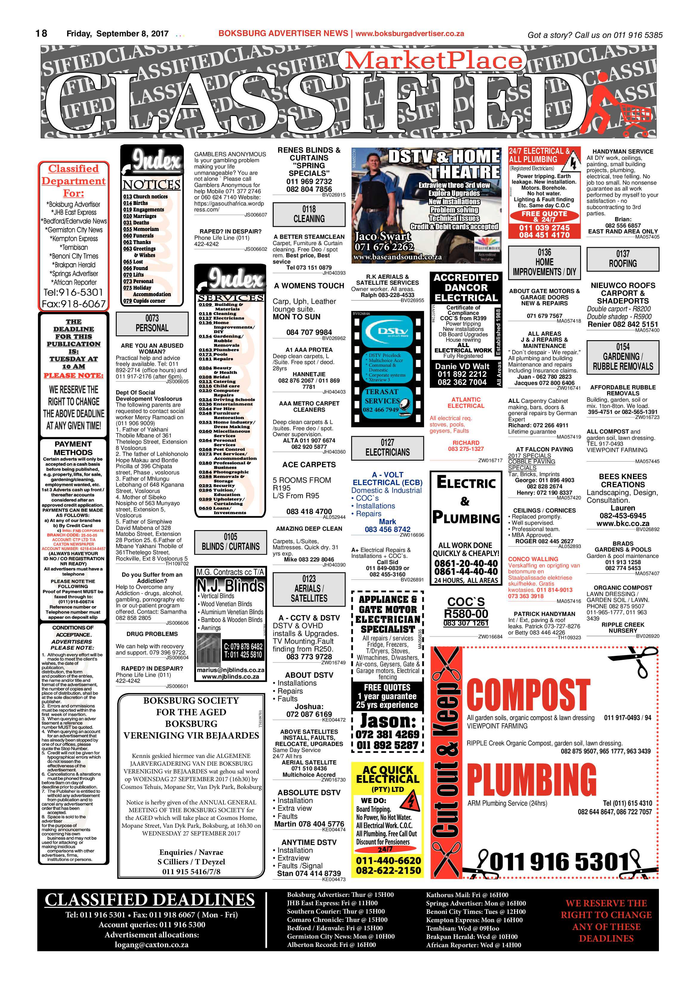 Boksburg Advertiser 05 September 2017 page 18