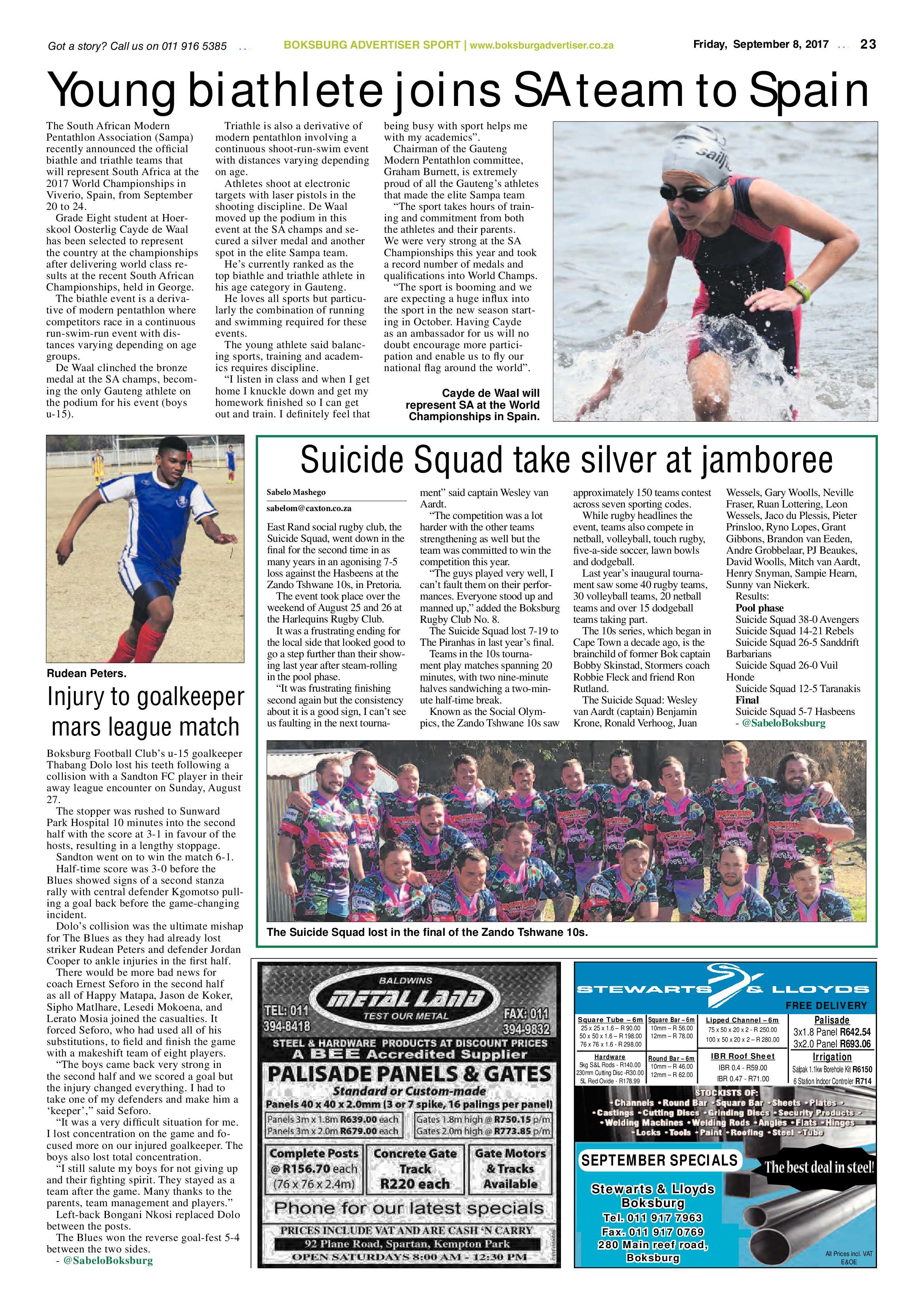 Boksburg Advertiser 05 September 2017 page 23
