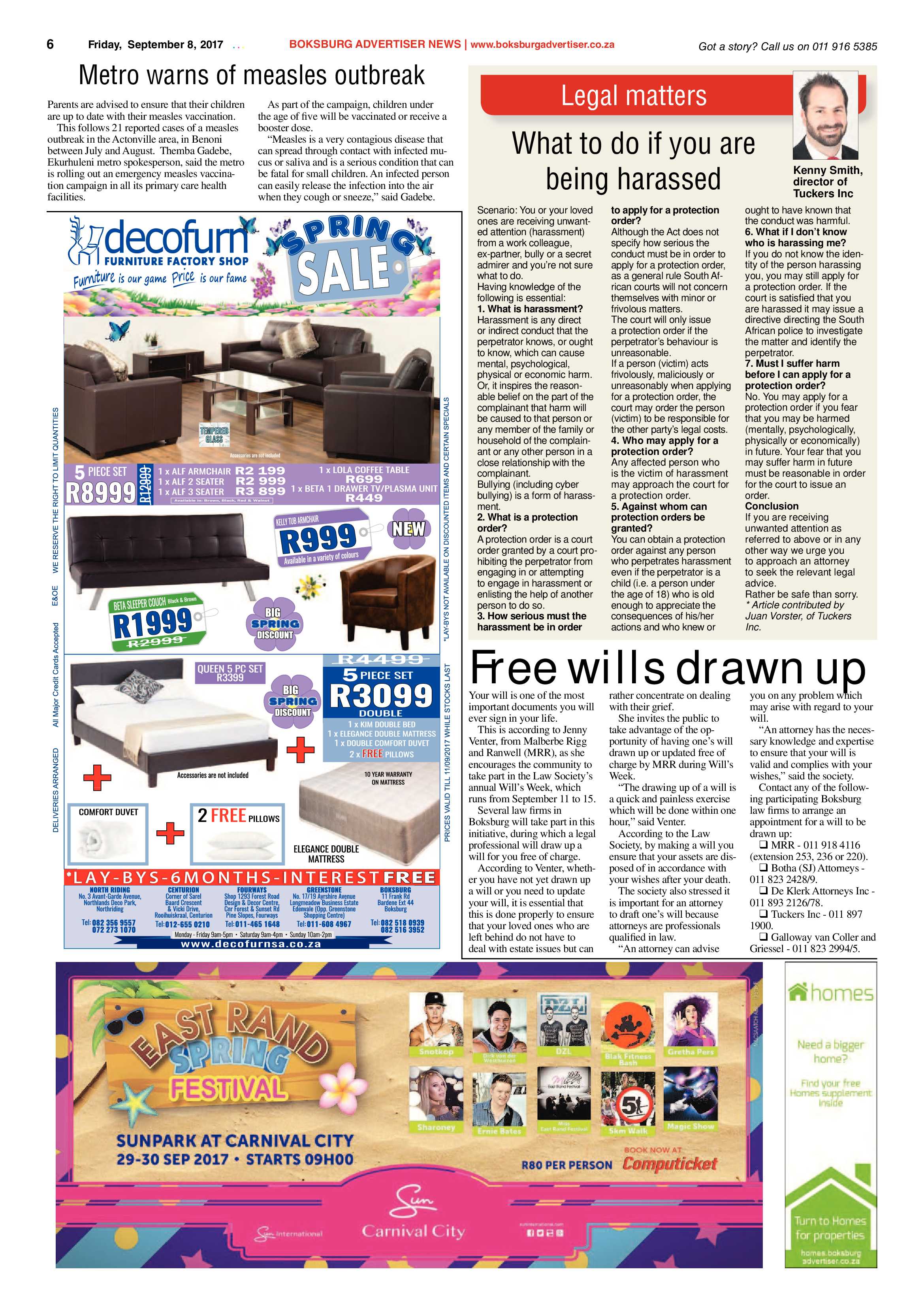 Boksburg Advertiser 05 September 2017 page 6