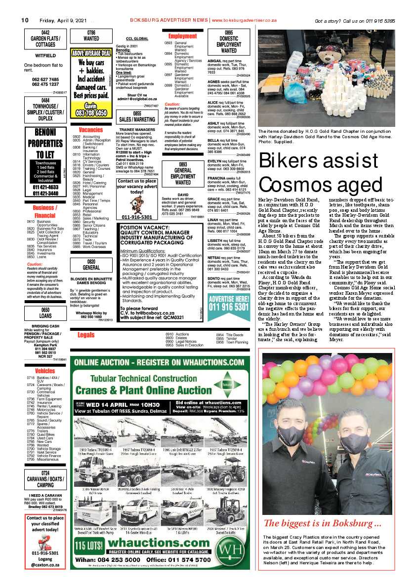 Boksburg Advertiser  06 April 2021 page 10