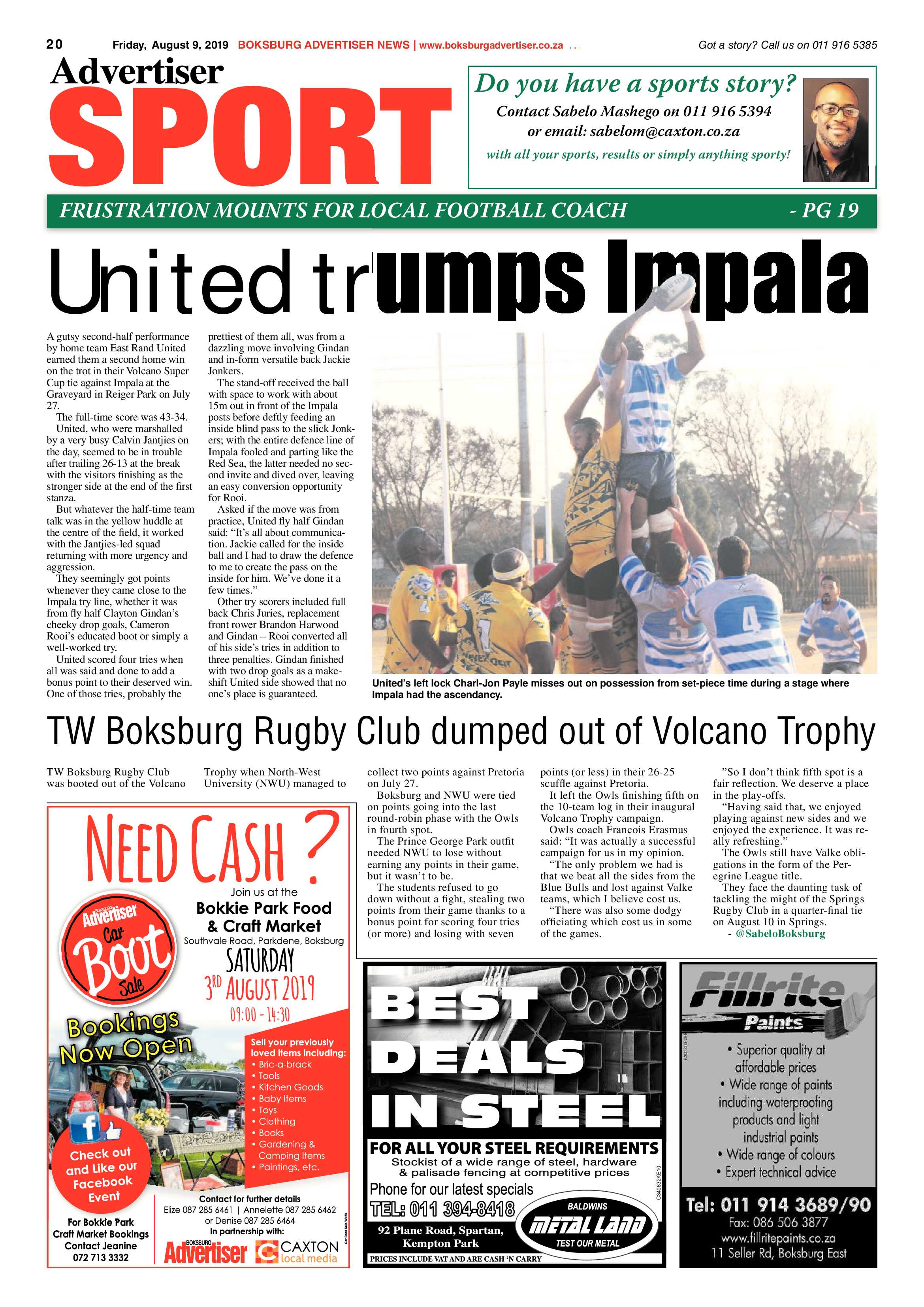 Boksburg Advertiser 06 August 2019 page 20