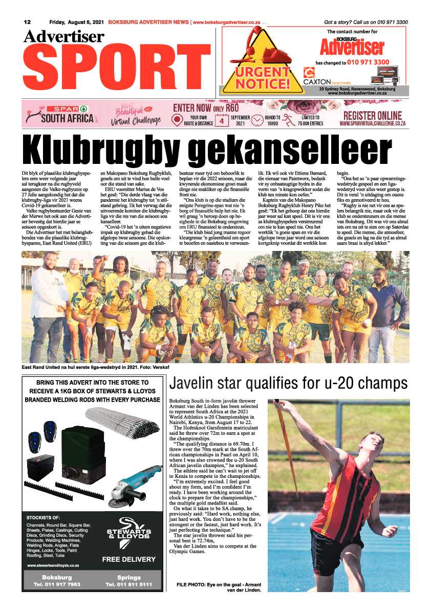 Boksburg Advertiser 06 August 2021 page 14