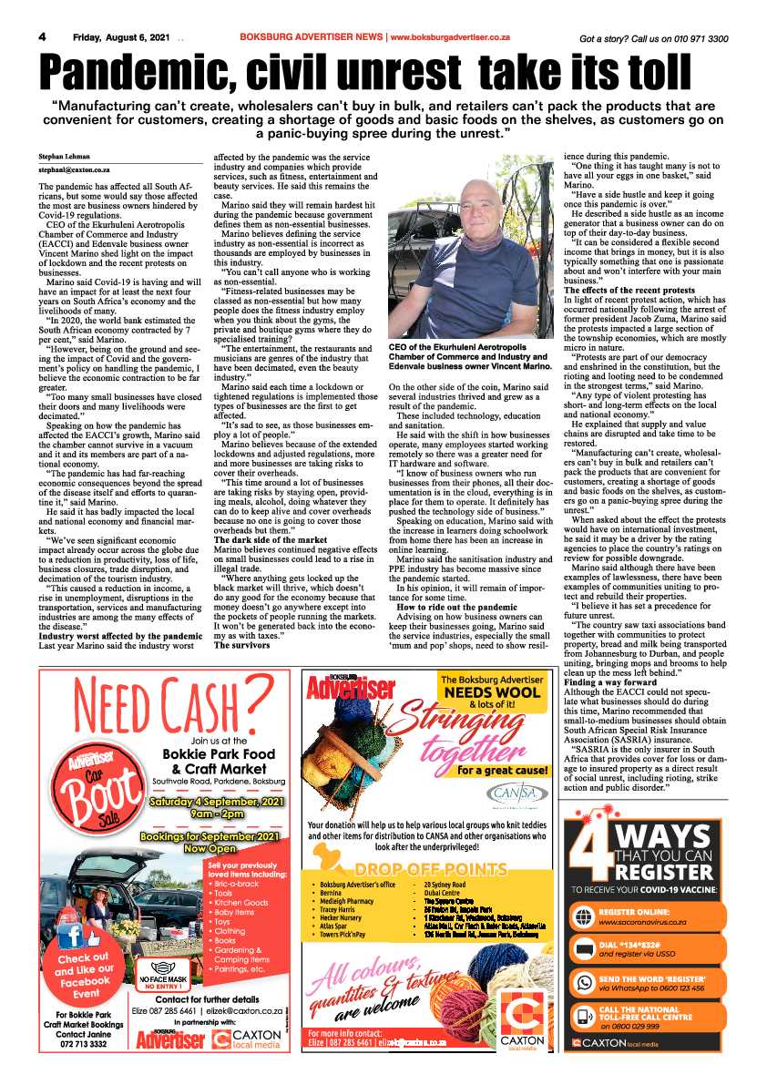 Boksburg Advertiser 06 August 2021 page 6