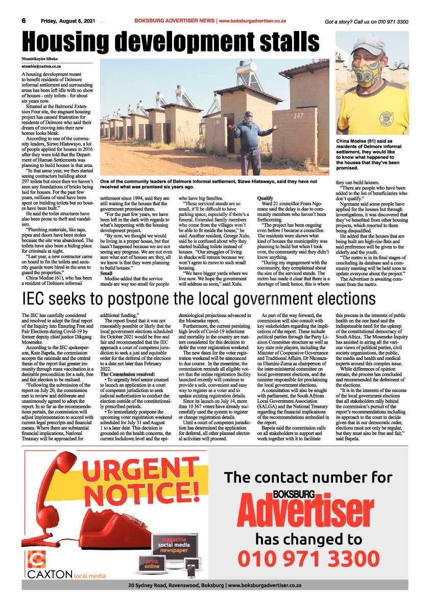 Boksburg Advertiser 06 August 2021 page 8