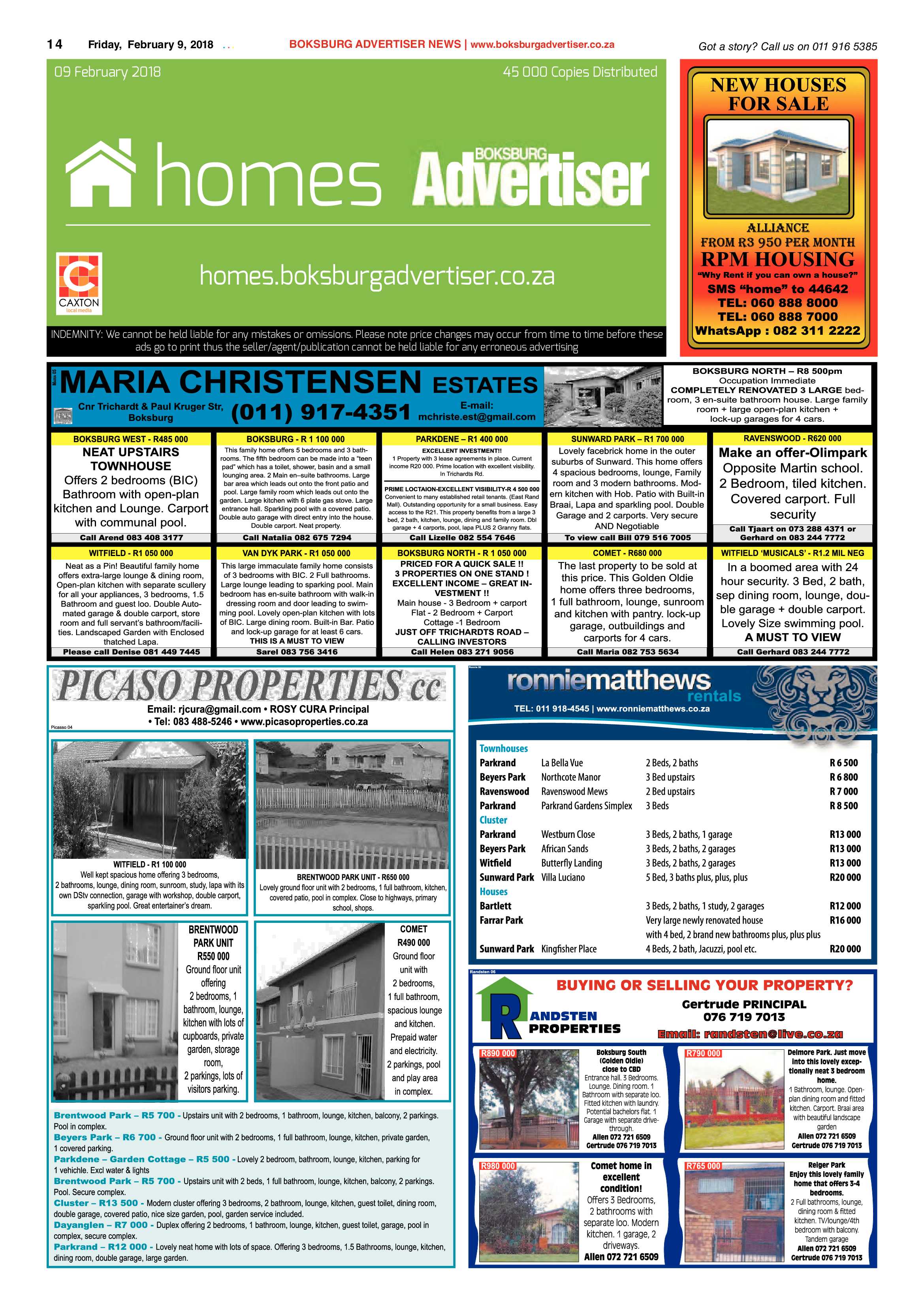 Boksburg Advertiser 06 February 2018 page 14